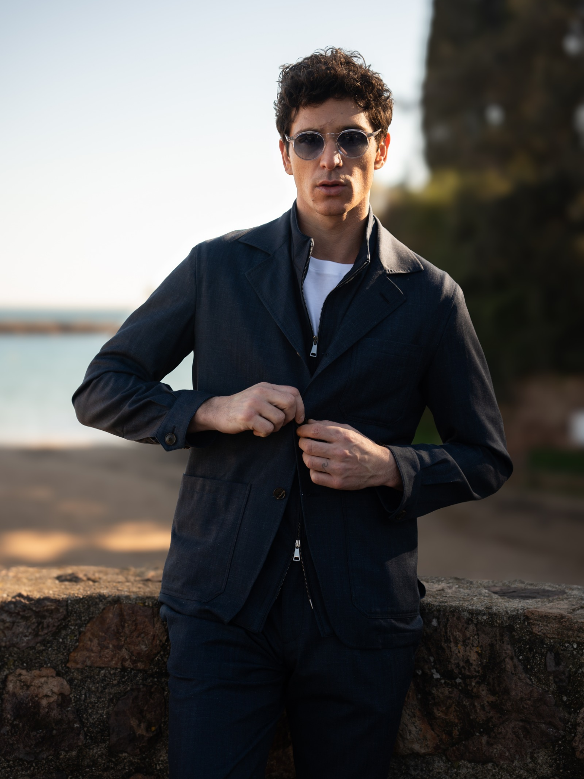 Jersey Jacket - Navy