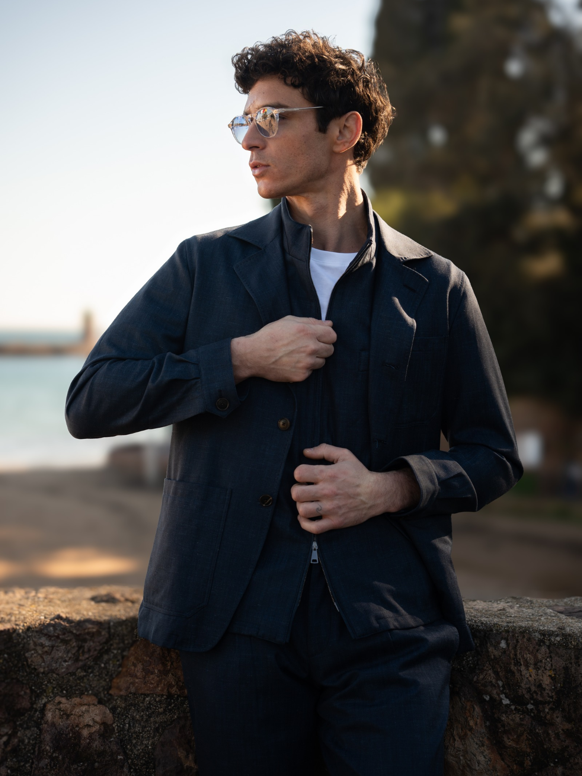 Jersey Jacket - Navy