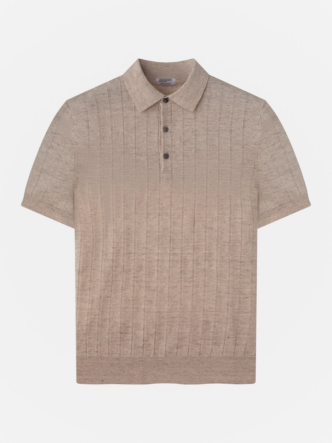 Ribbed Polo - Beige