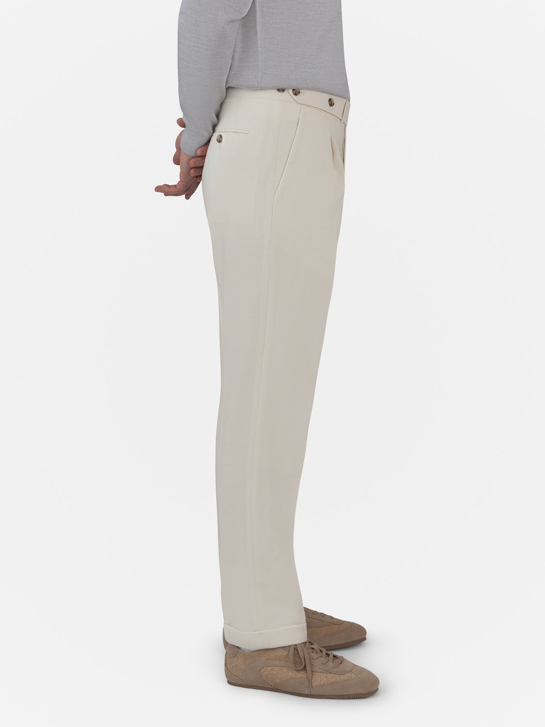 Classic Sartorial Trousers - Ivory