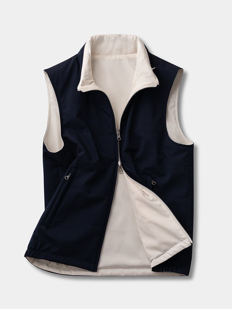 Voyager Sleeveless Jacket - Navy - ALEXANDER SACHS