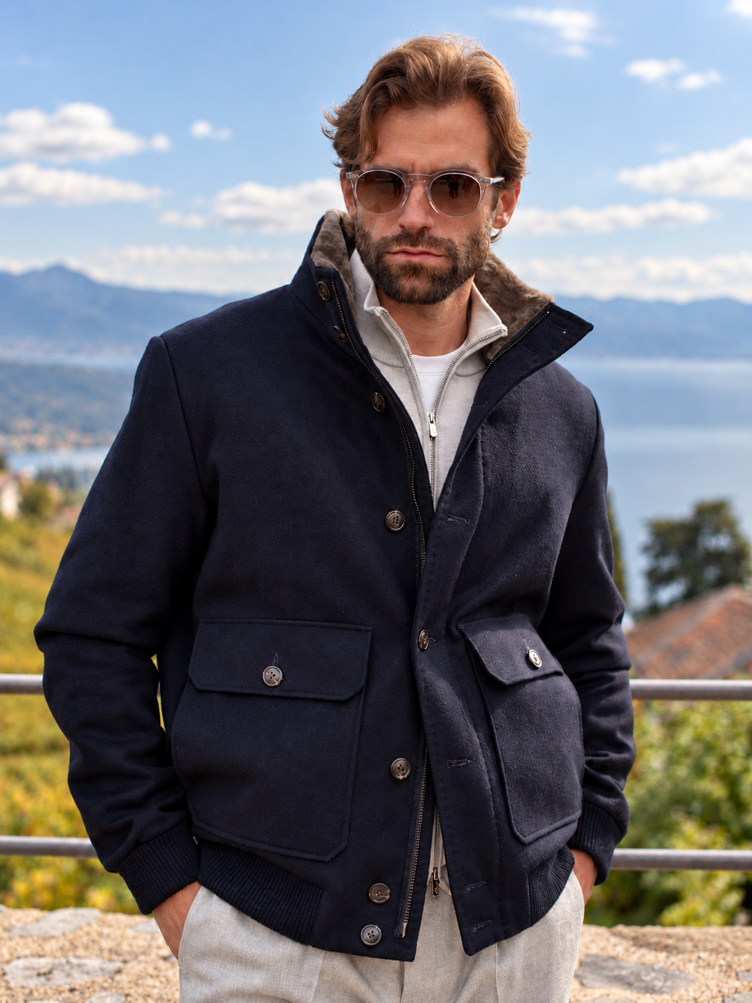 Blouson full fur - Navy