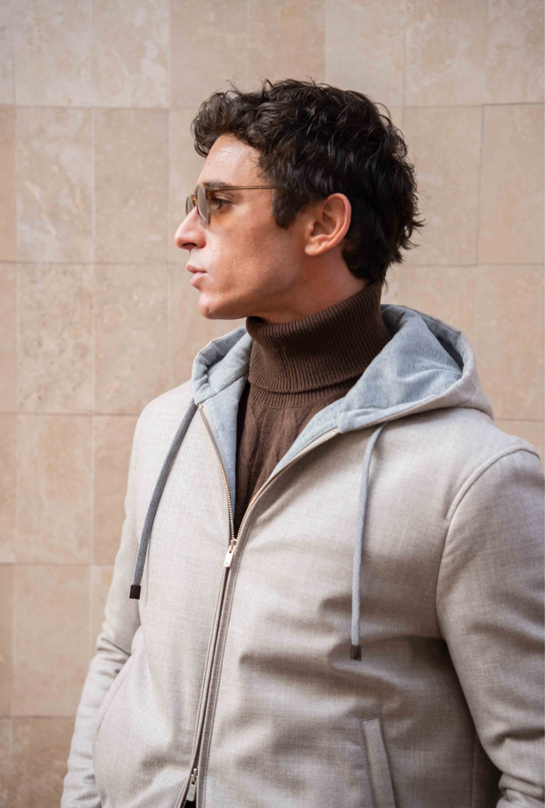 HOODIE JACKET - NATURAL BEIGE