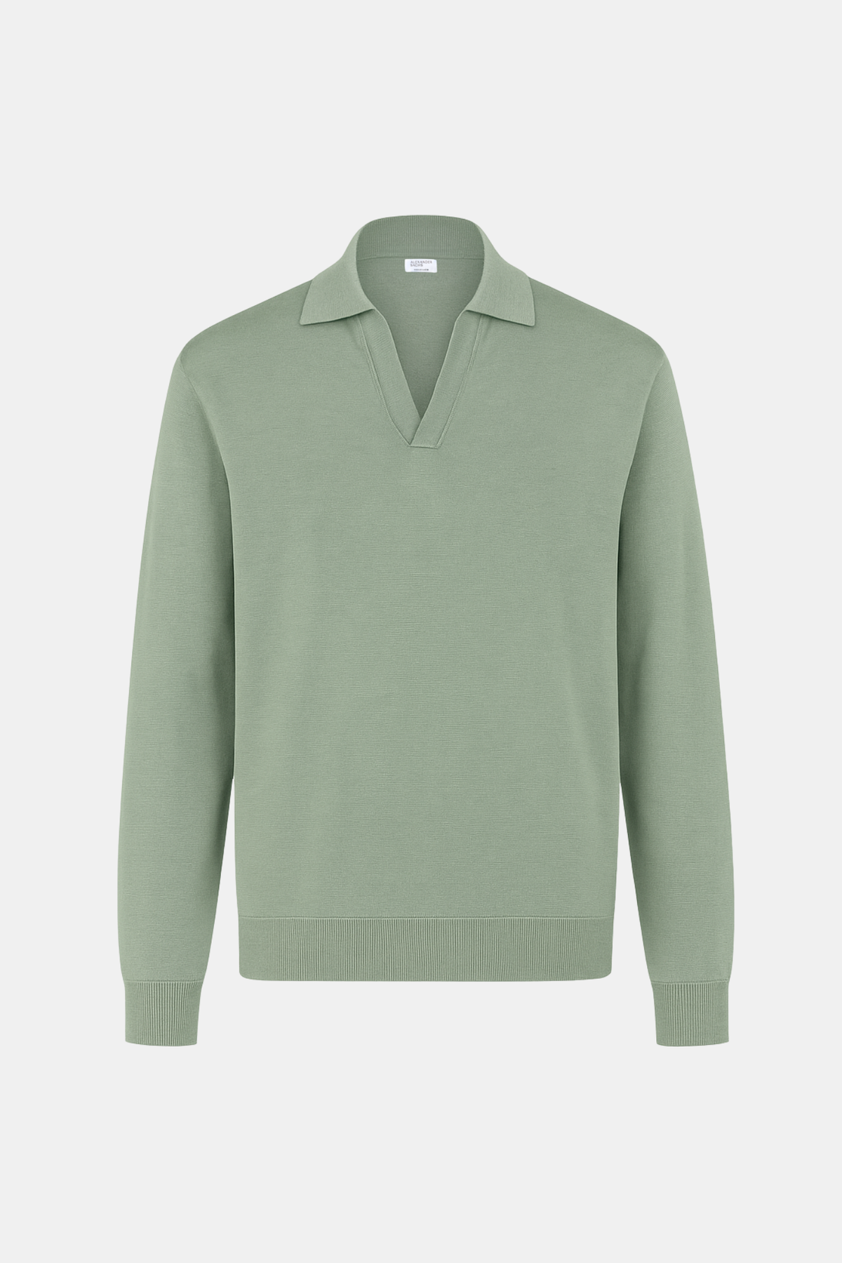 Sage Green longsleeves knitted polo