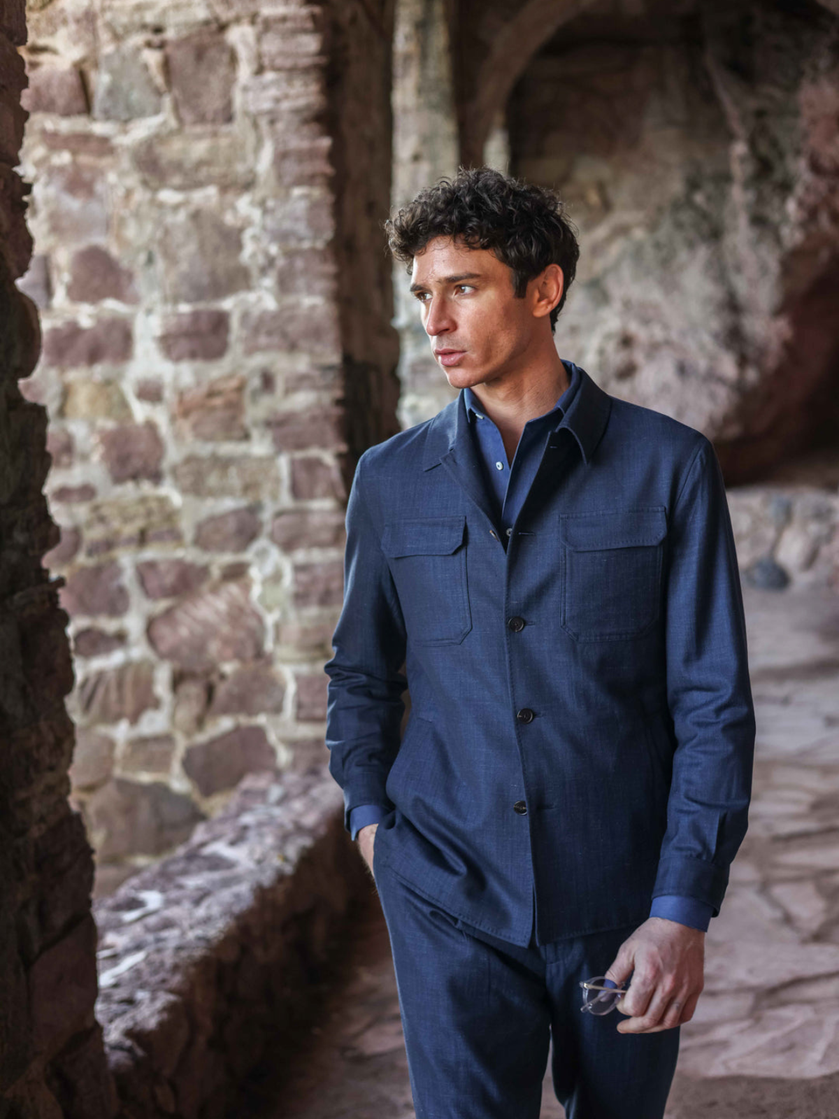 Jersey Overshirt - Navy