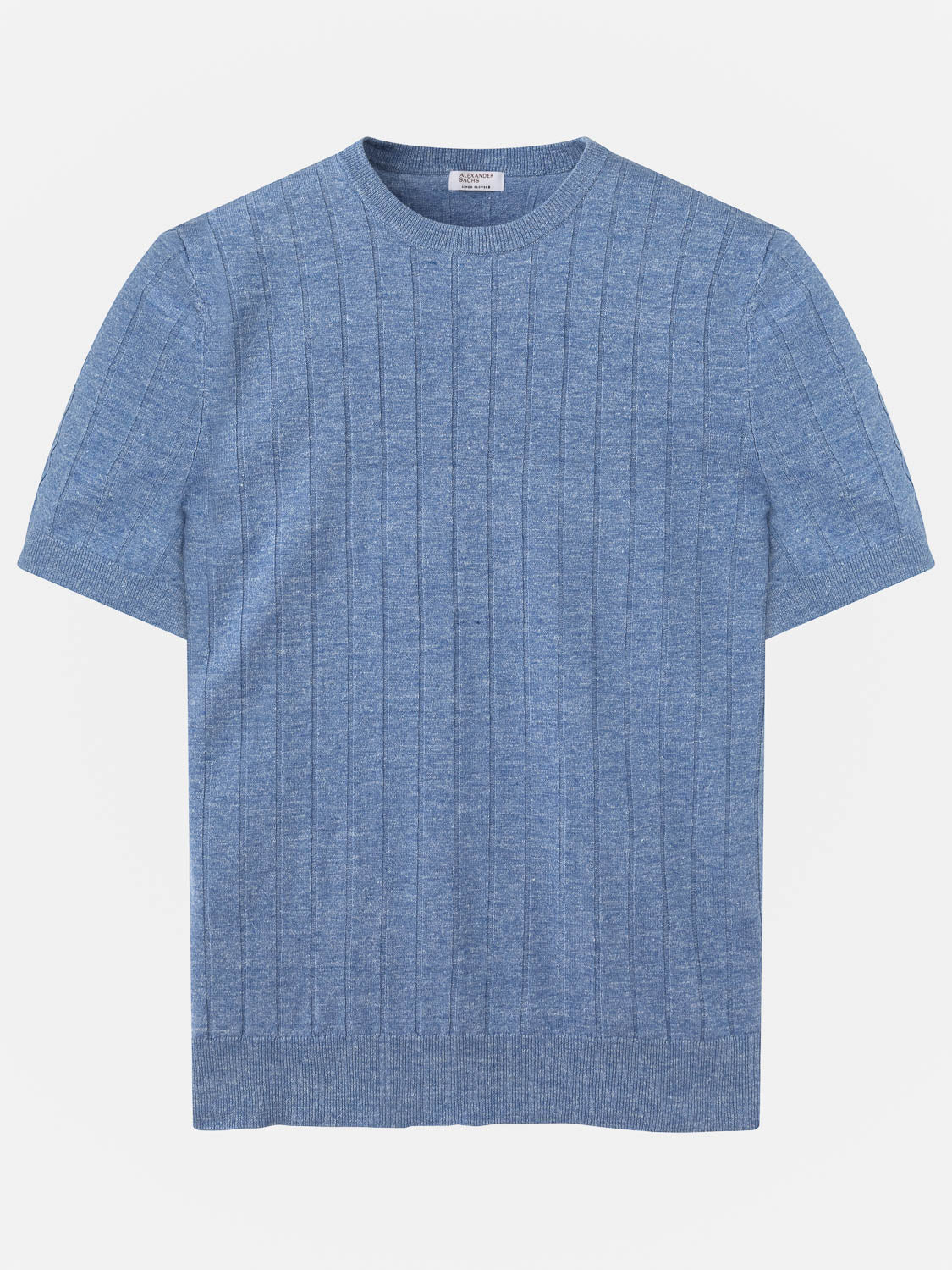 Ribbed T-shirt  - Blue