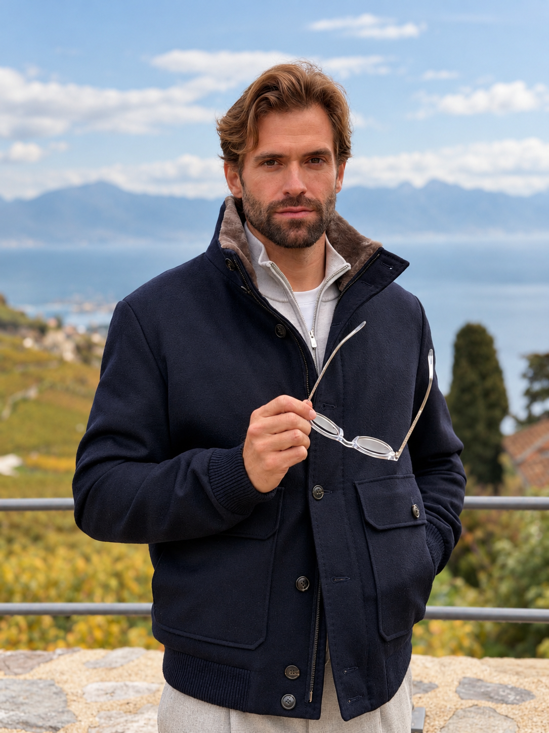 Blouson full fur - Navy