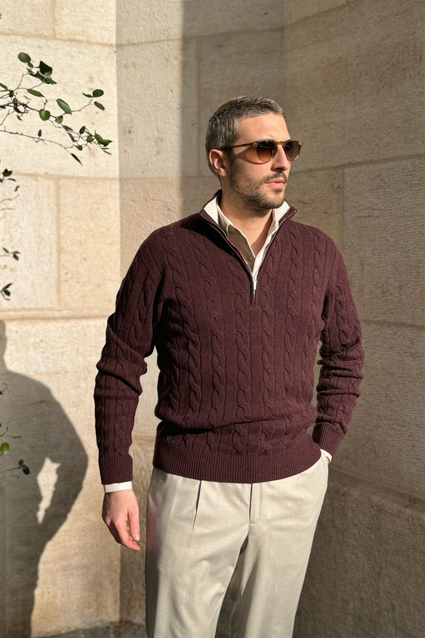 Chalet sweater - Burgundy