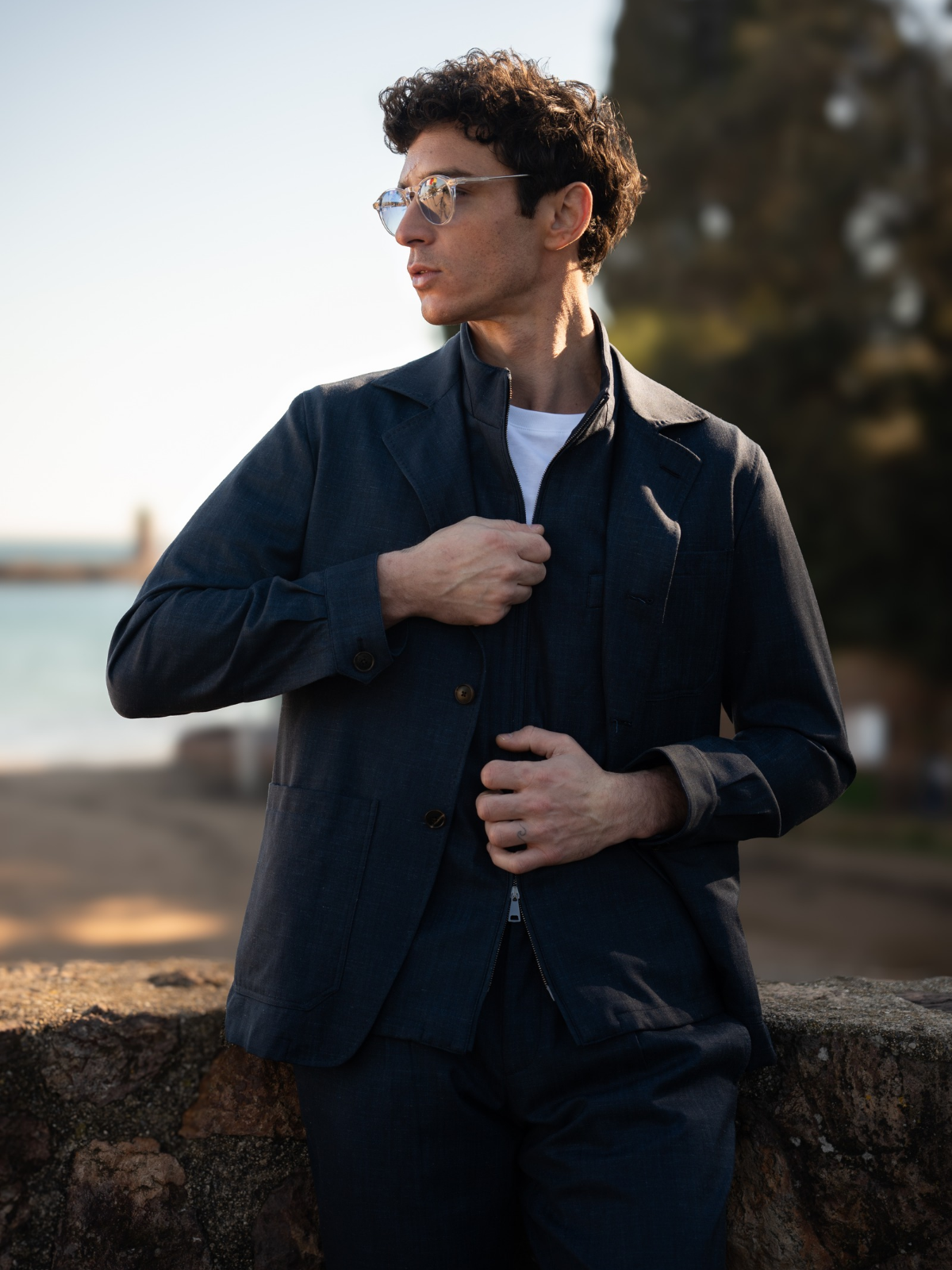 Jersey Overshirt - Navy