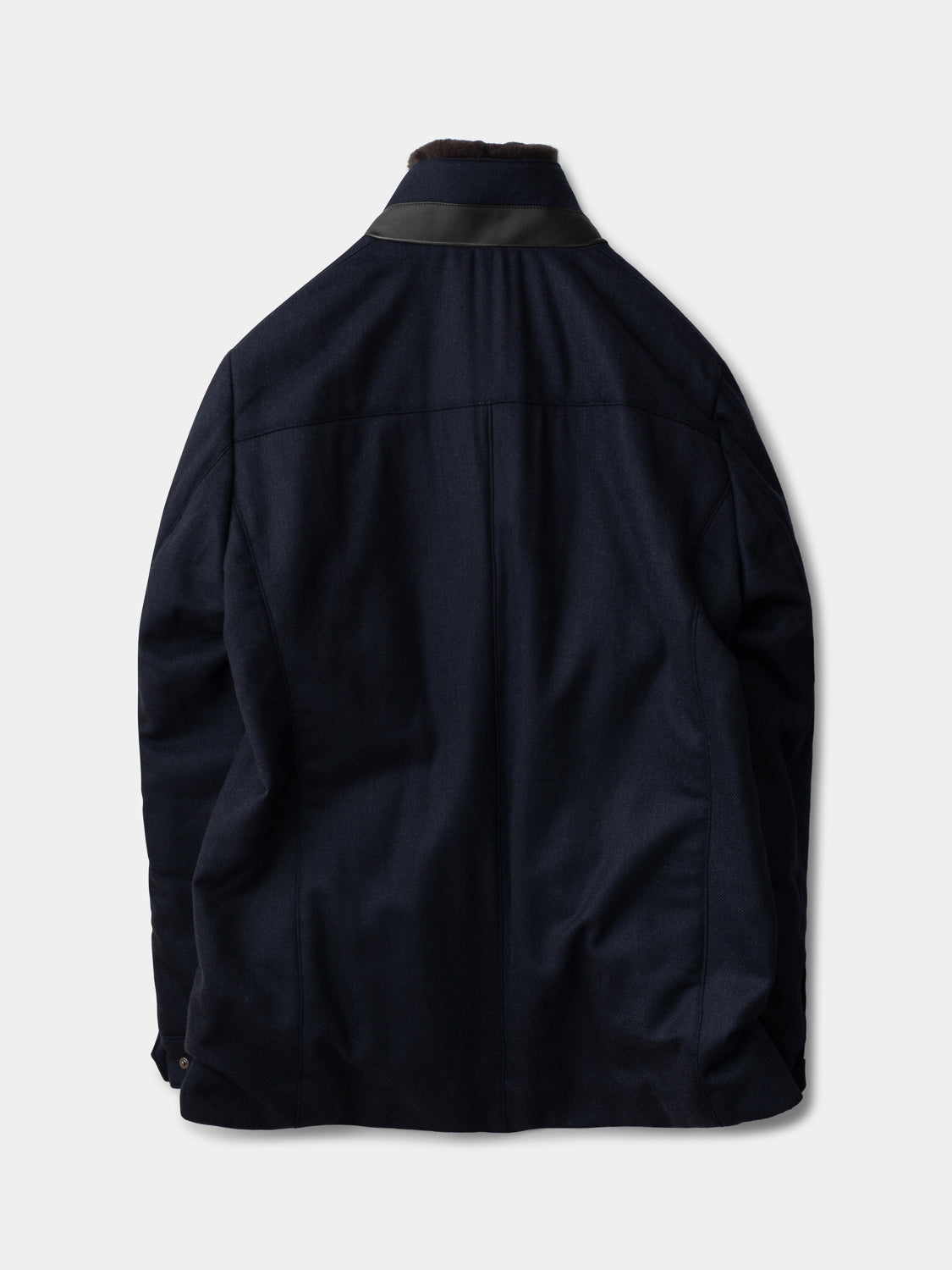 Field Jacket with Fur Collar - Navy