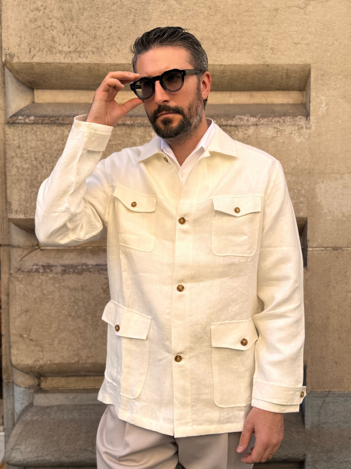Neapolitan Overshirt - Ivory