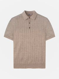 Ribbed Polo - Beige