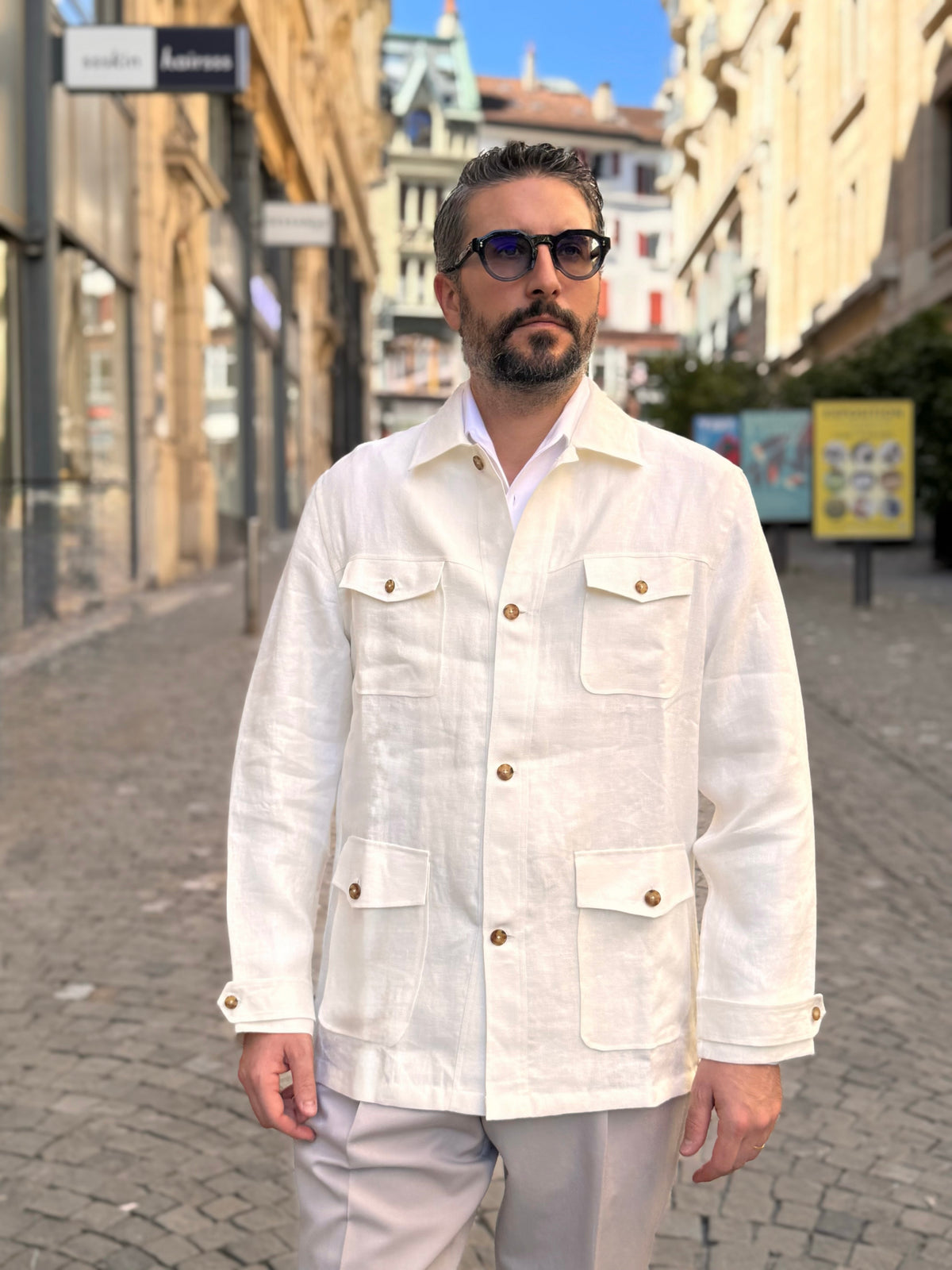 Neapolitan Overshirt - Ivory