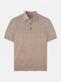 Ribbed Polo - Beige