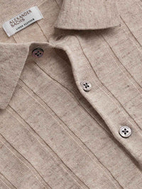 Ribbed Polo - Beige