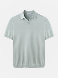 Buttonless Polo - Aquamarine