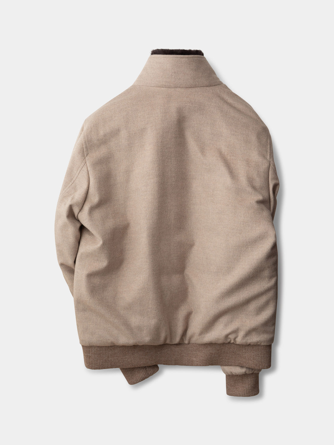 Blouson with Fur Collar - Sand