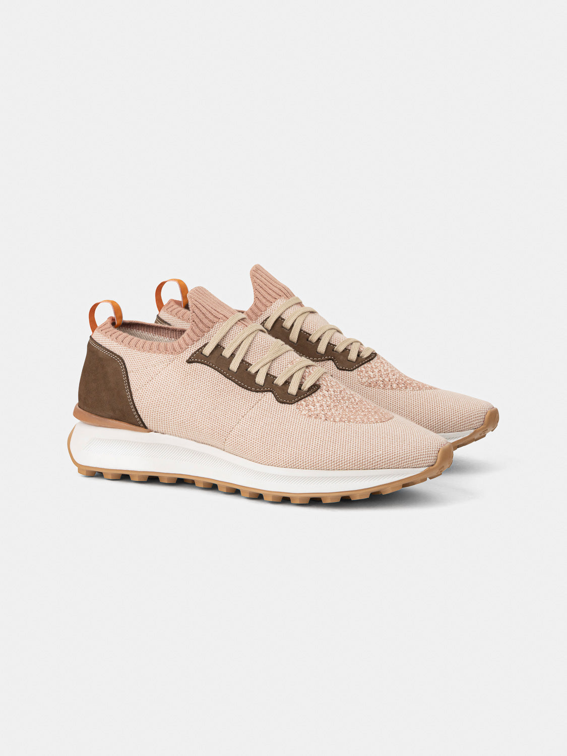 Knitted sneakers 001 - Beige tonal