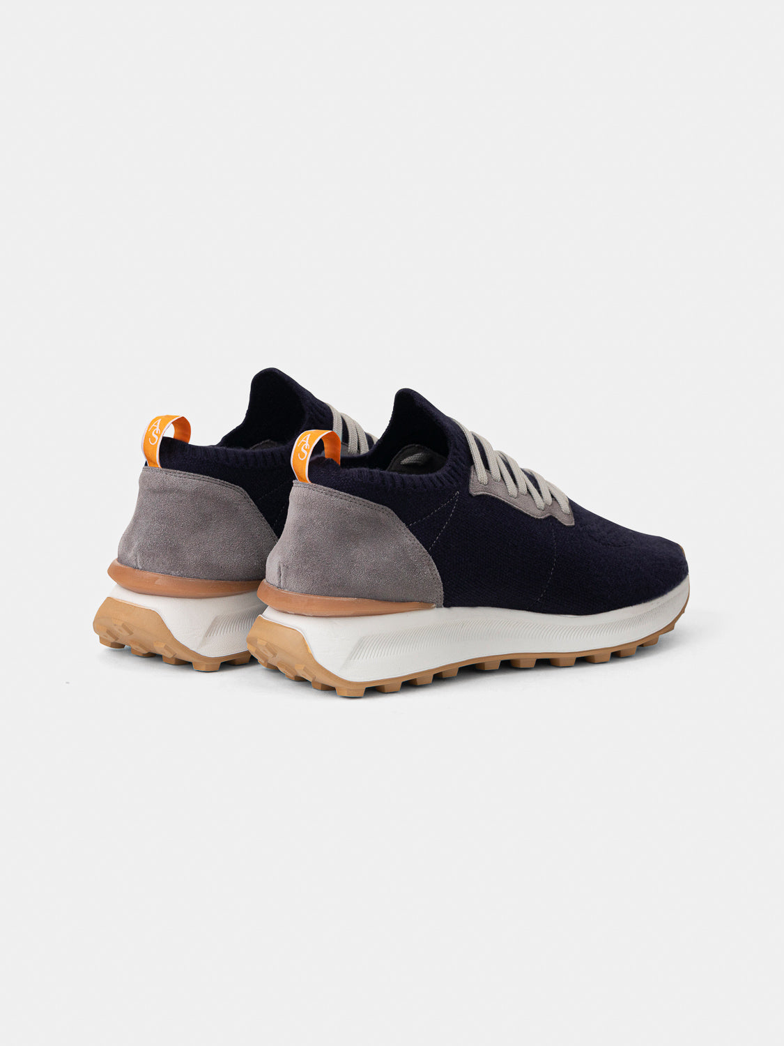 Knitted sneakers 003 - Navy & Light Grey