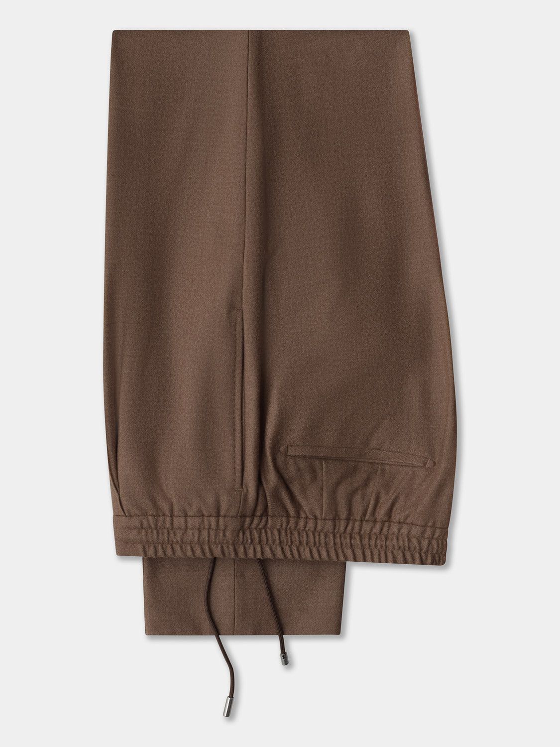 Flannel Jogger Pants with pin tuck - Camel