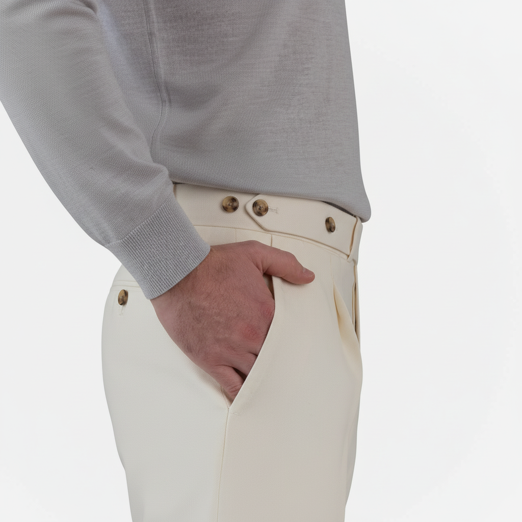 Classic Sartorial Trousers - Ivory
