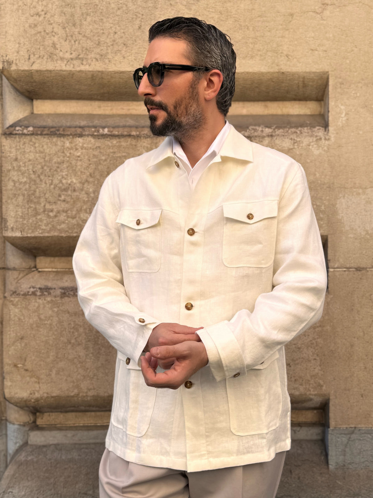 Neapolitan Overshirt - Ivory