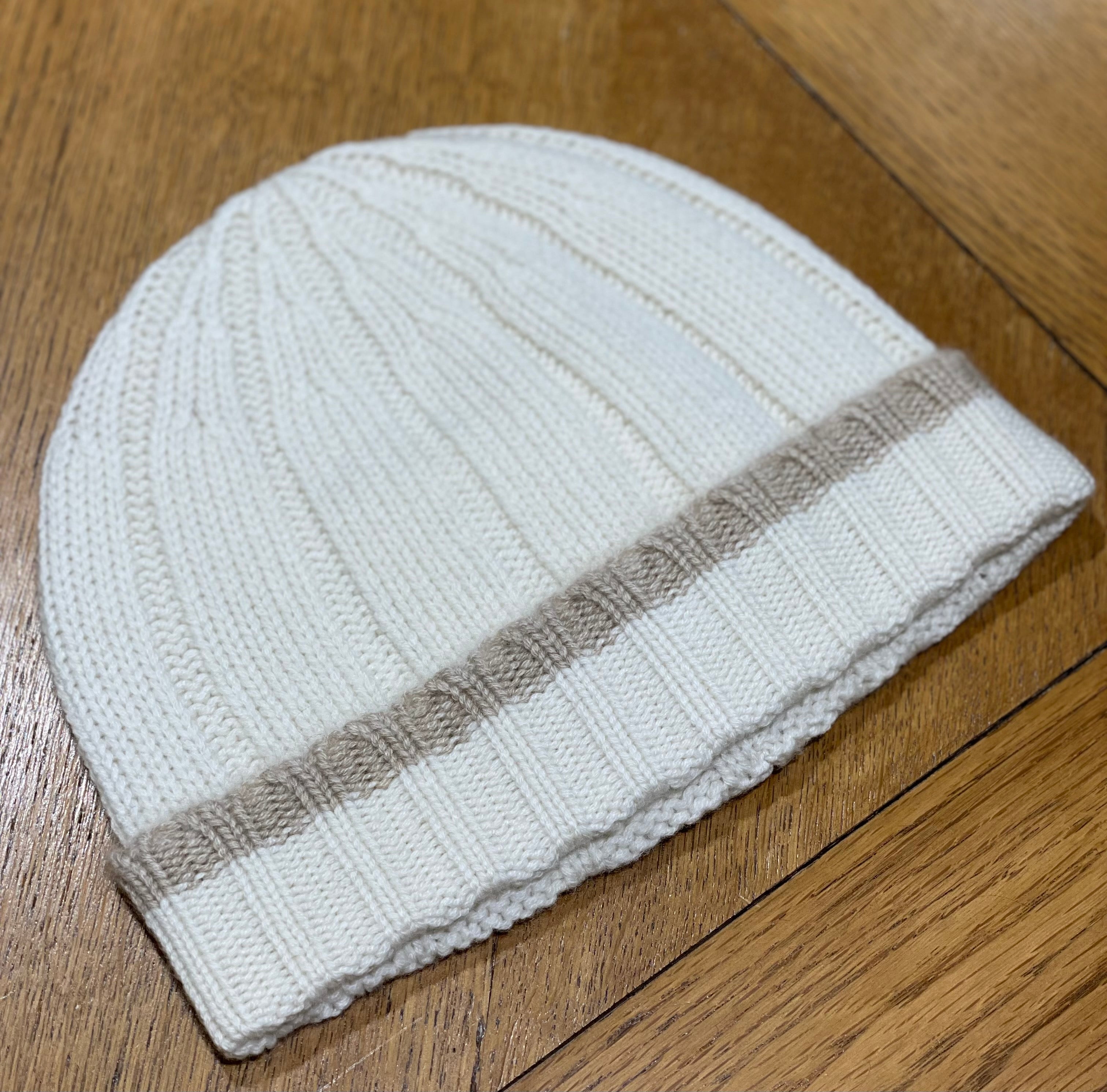 BEANIE IVORY MONGOLIAN CASHMERE