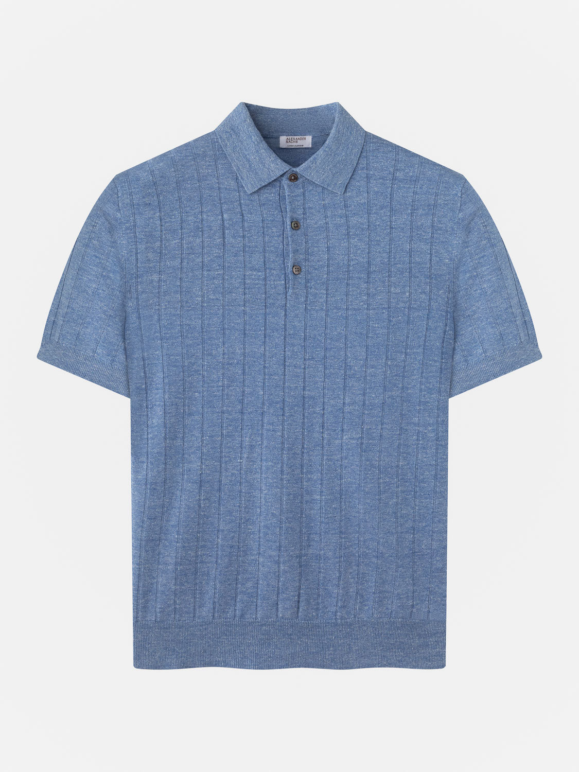 Ribbed Polo - Blue