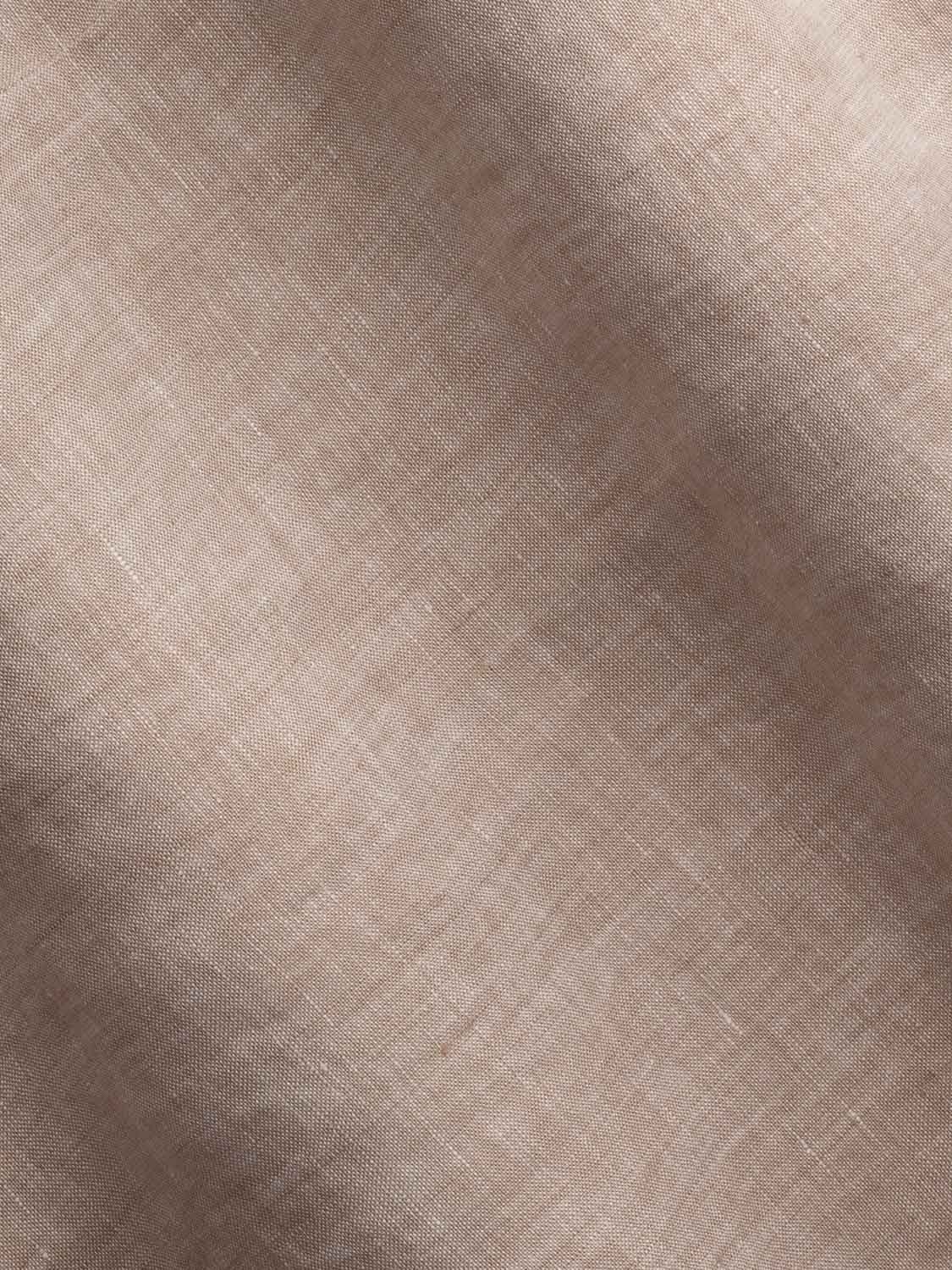 Hidden Button Down Shirt - Sand Linen