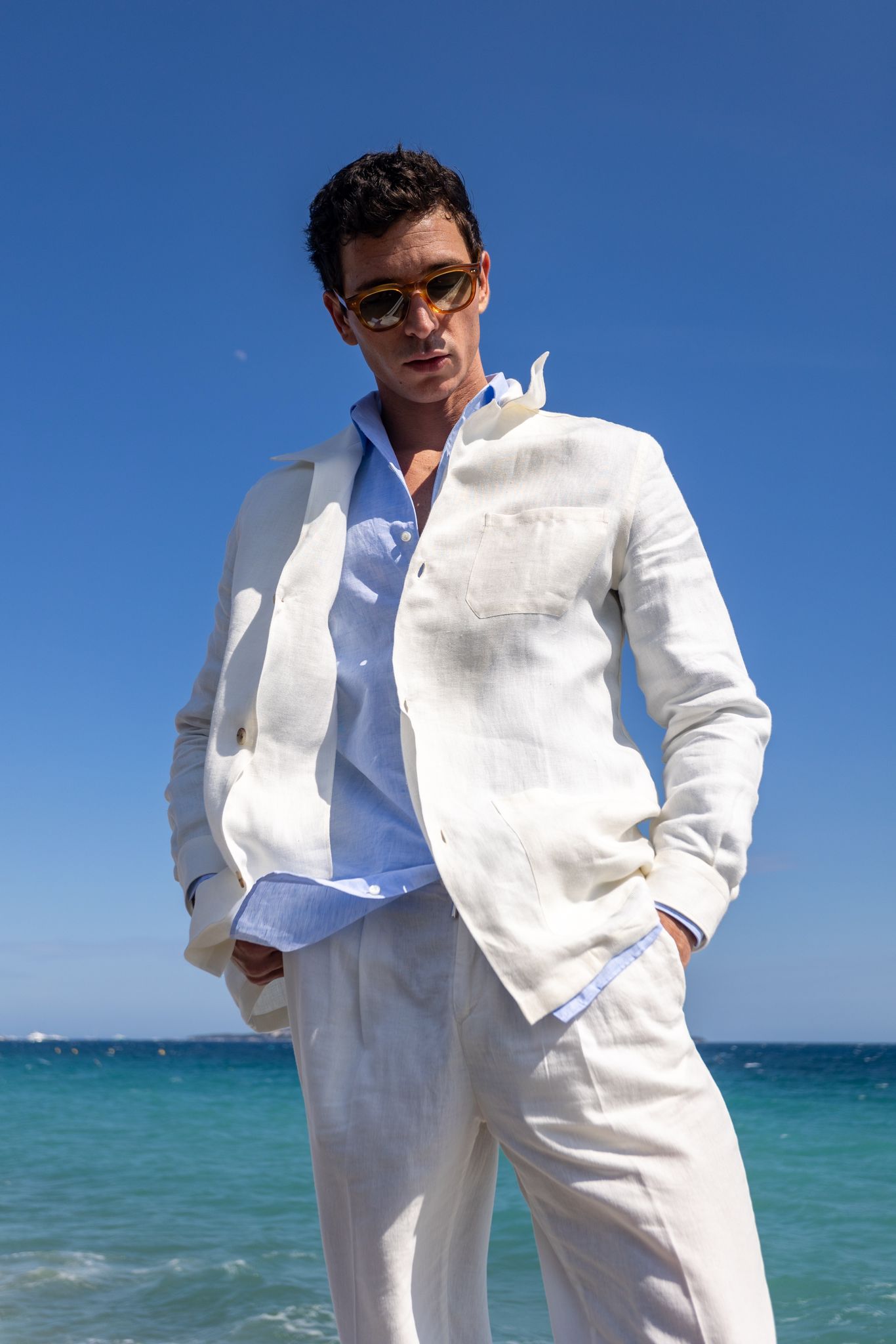 Linen Jacket - IVORY