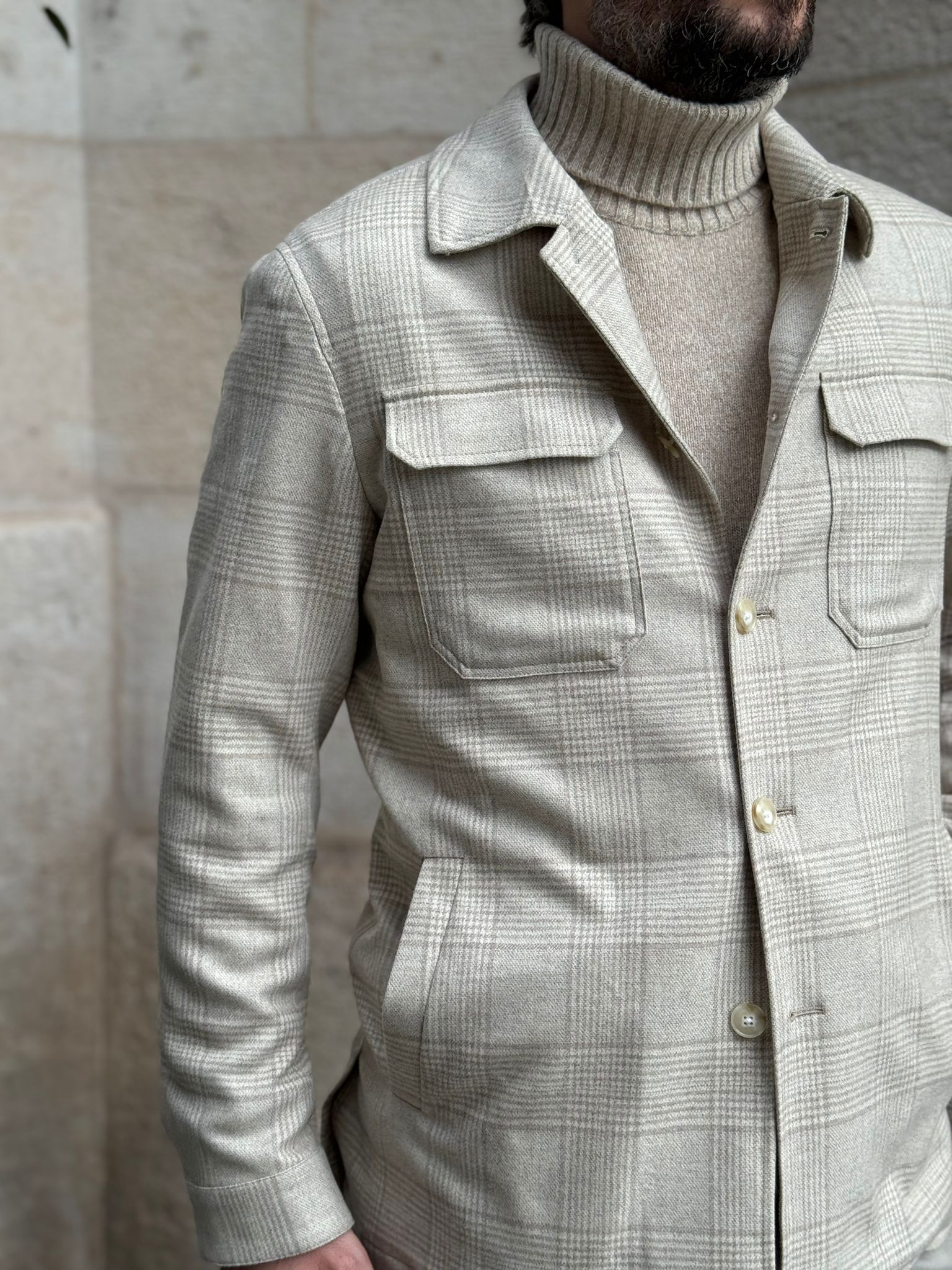 Overshirt - Plaid Beige