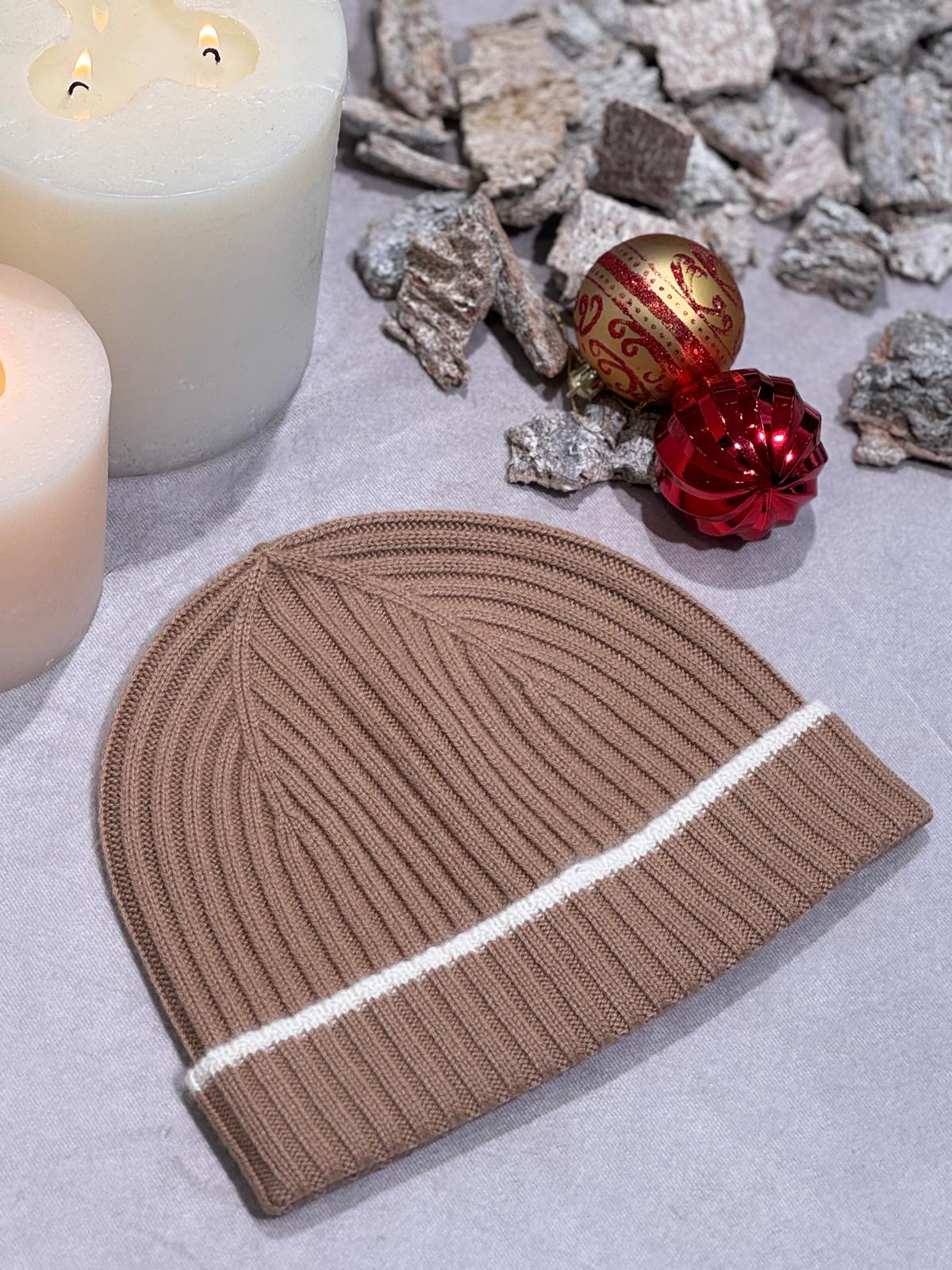 BEANIE CASHMERE CARAMEL & CREMA