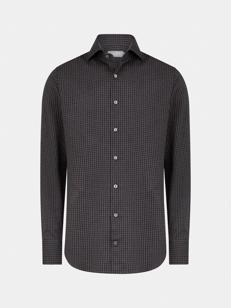 SHIRT FLANELLA DARK GREY TILES