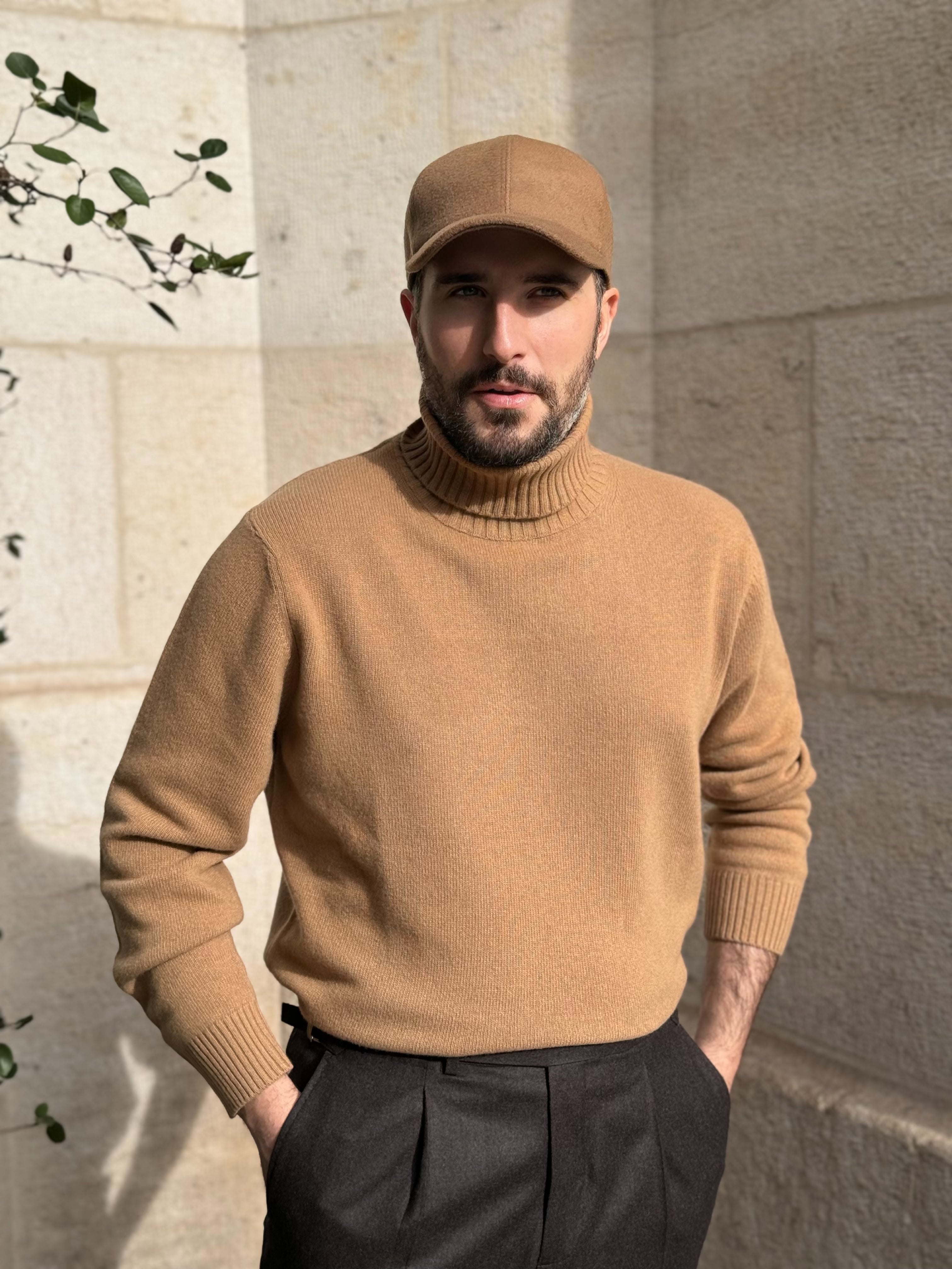 TURTLENECK WOOL & CASHMERE - CAMEL