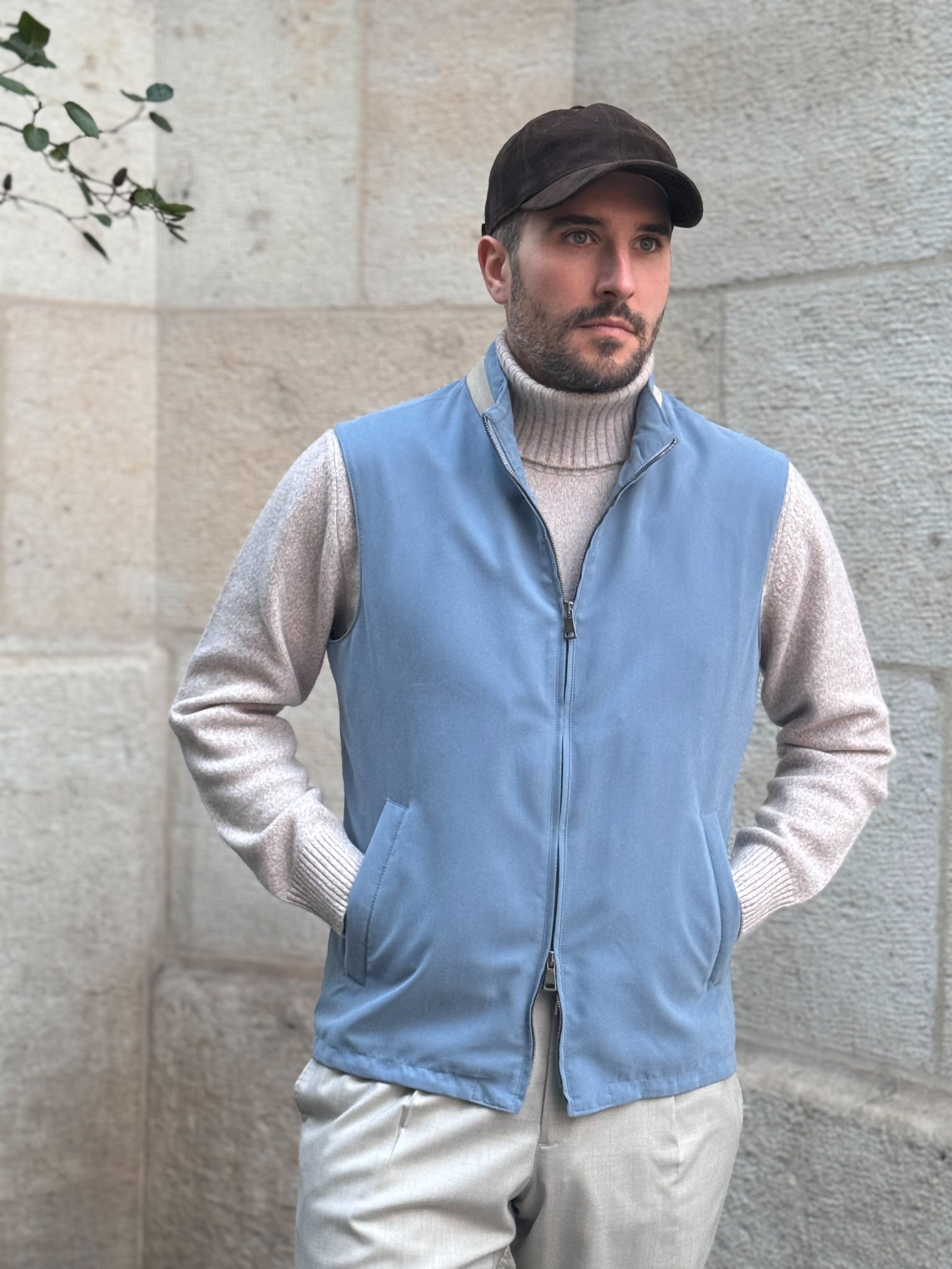 Voyager Sleeveless Jacket - Steel Blue