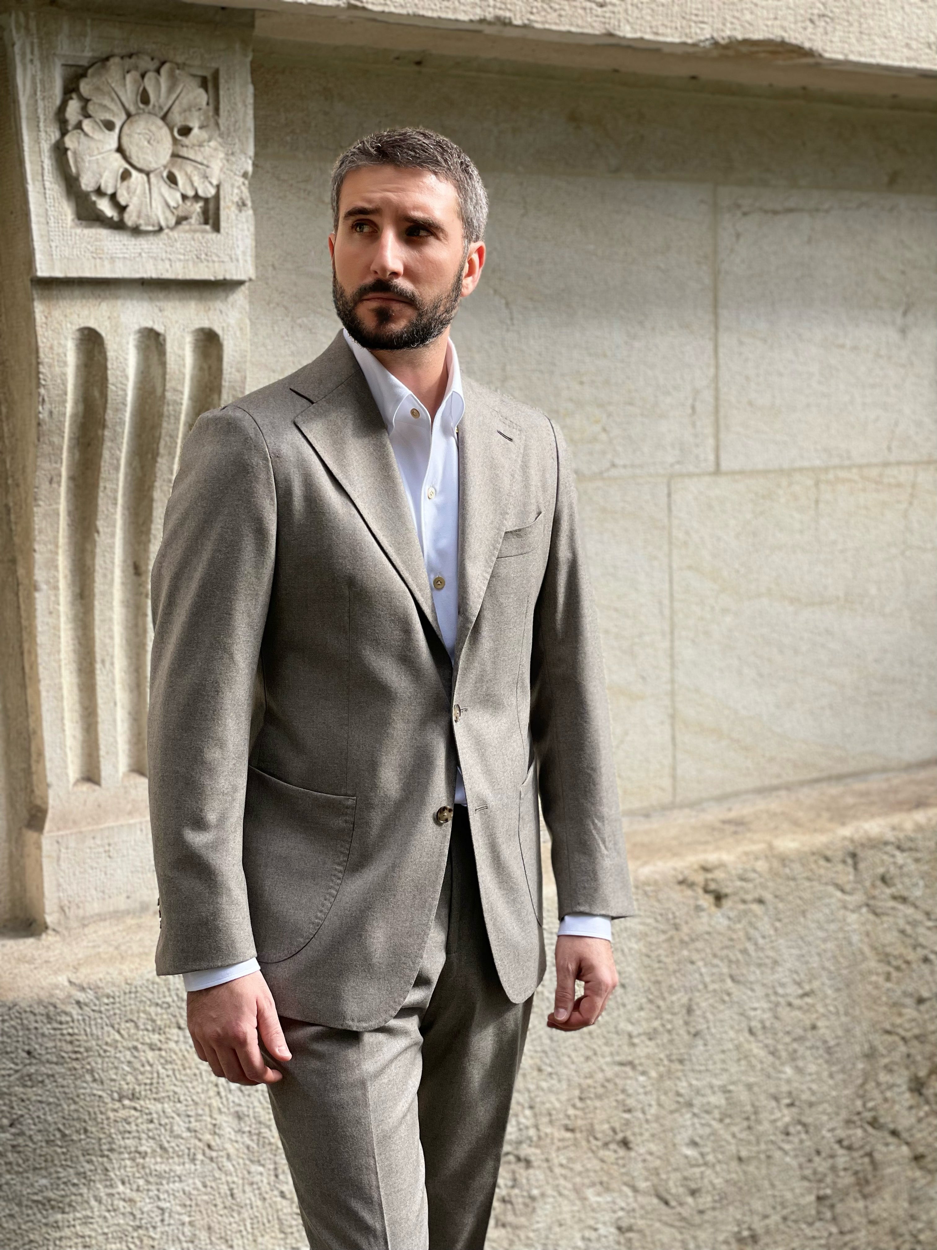 NEAPOLITAN SUIT FLANELLA - TAUPE