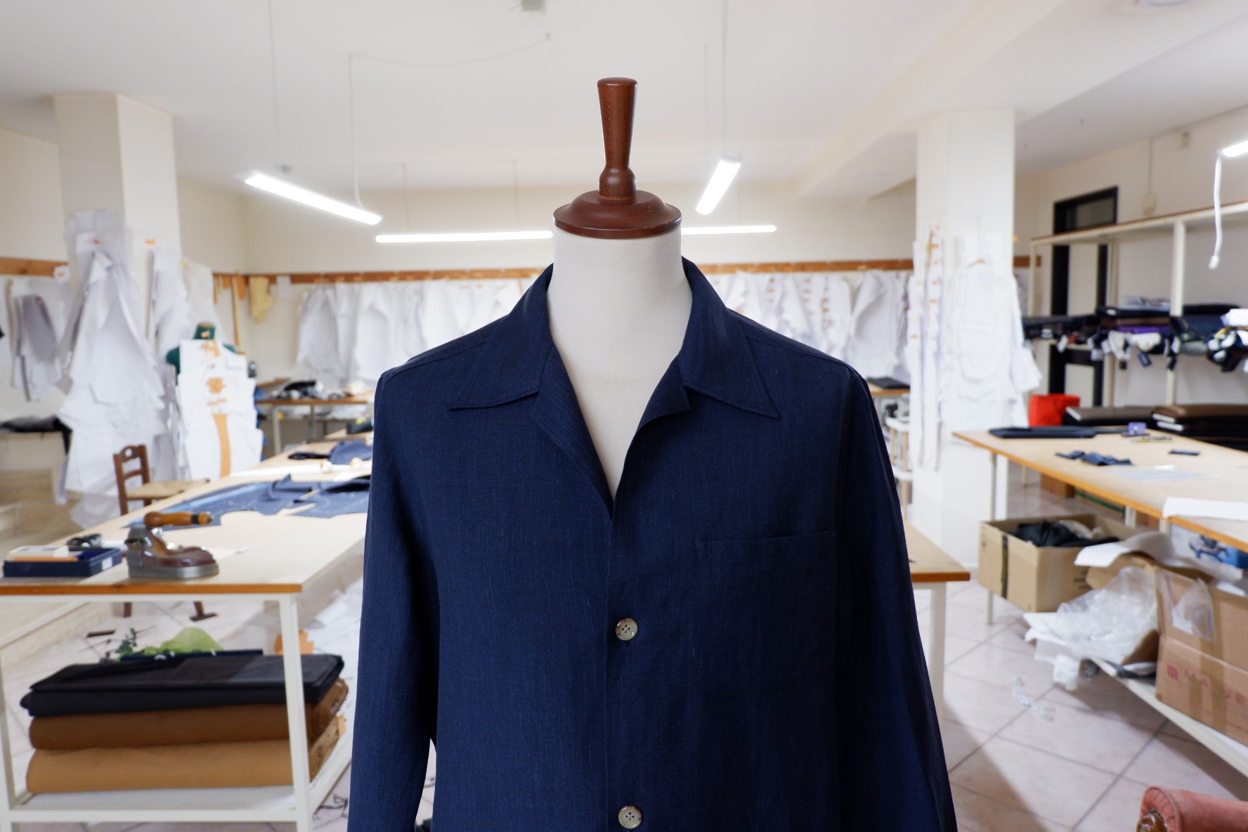 Linen Jacket - NAVY