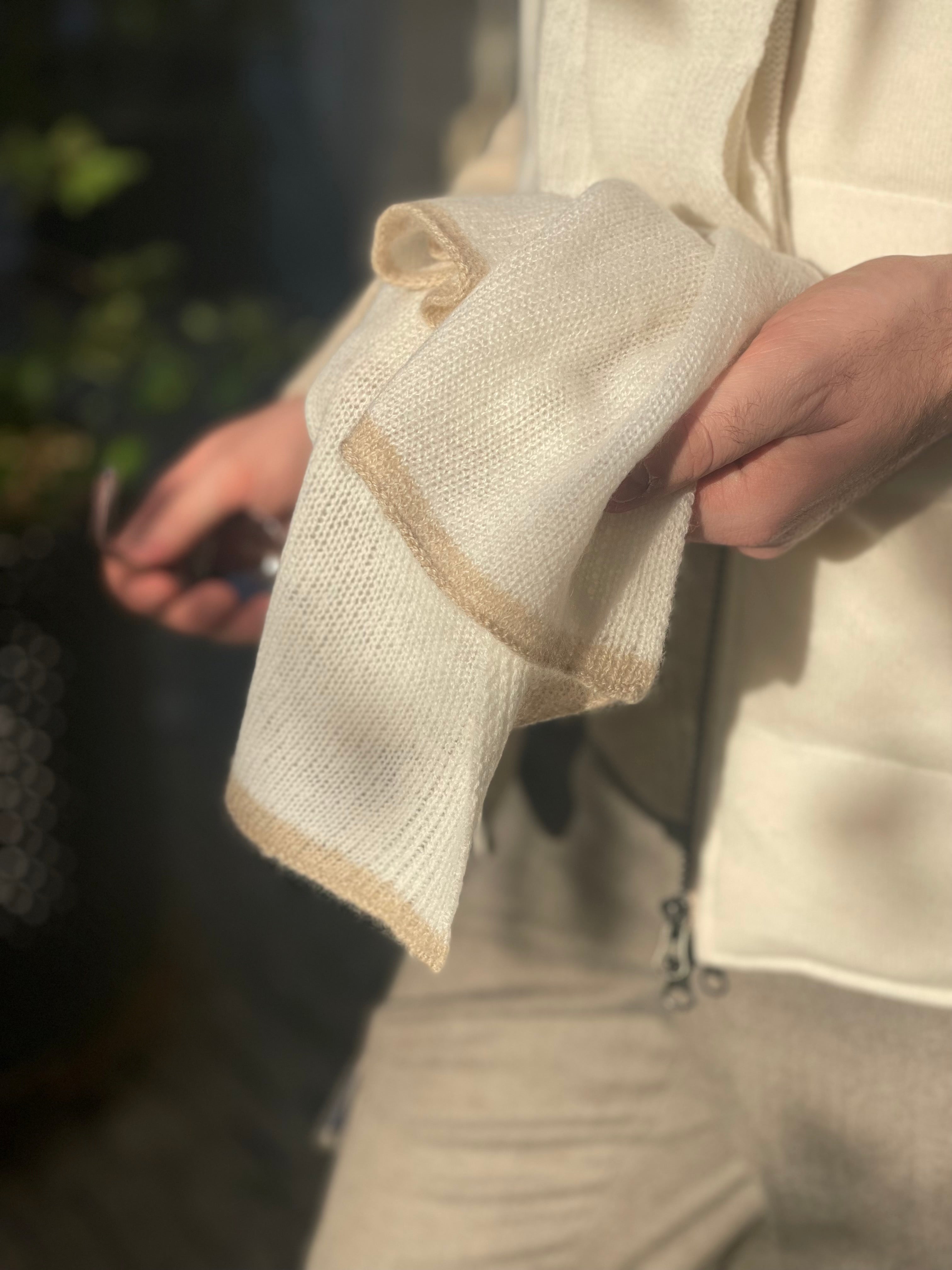 SCARF MONGOLIAN CASHMERE - IVORY