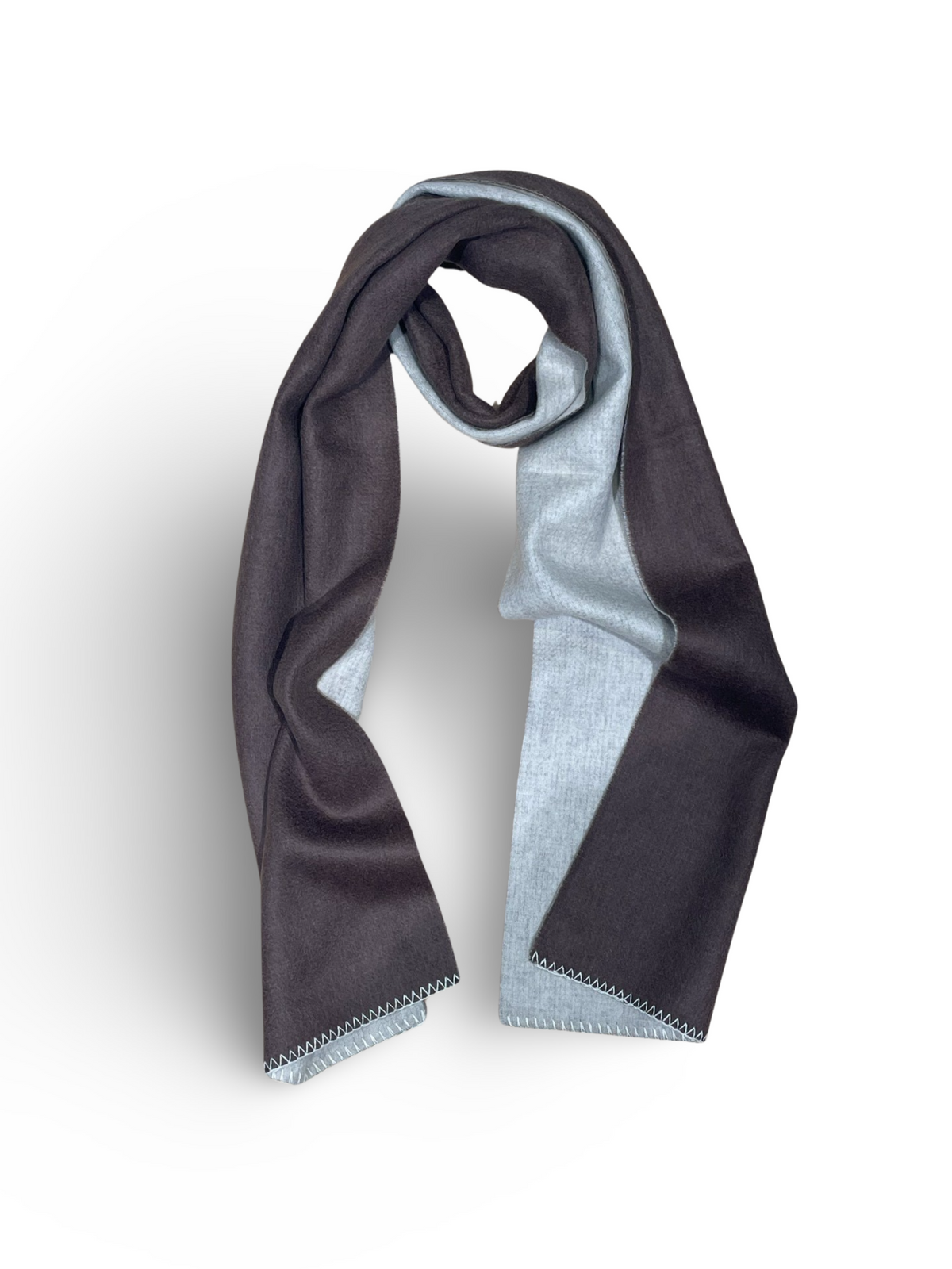 SCARF PLAID CASHMERE BEIGE & CIOCCOLATO