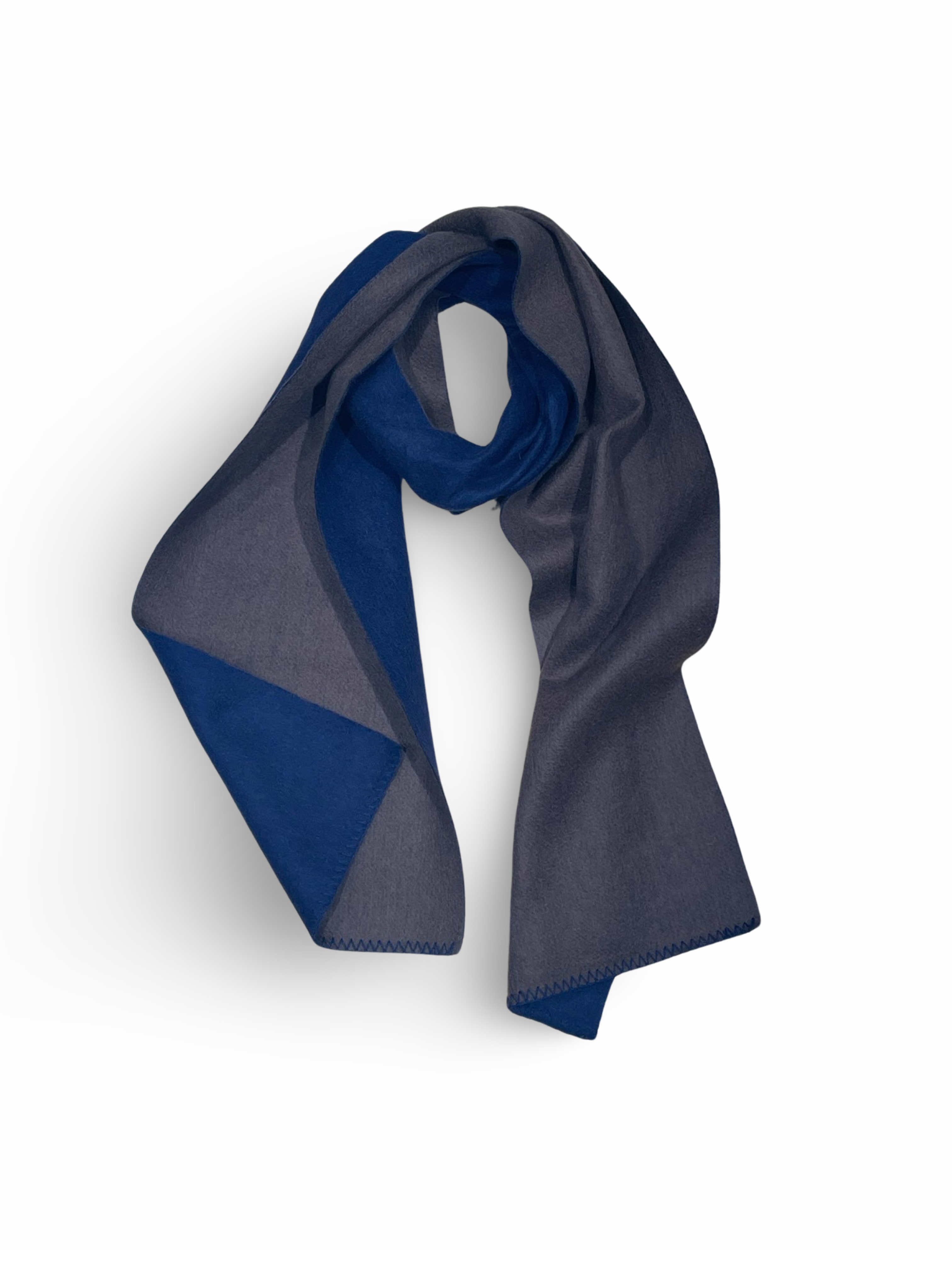 SCARF PLAID CASHMERE NAVY & CIOCCOLATO