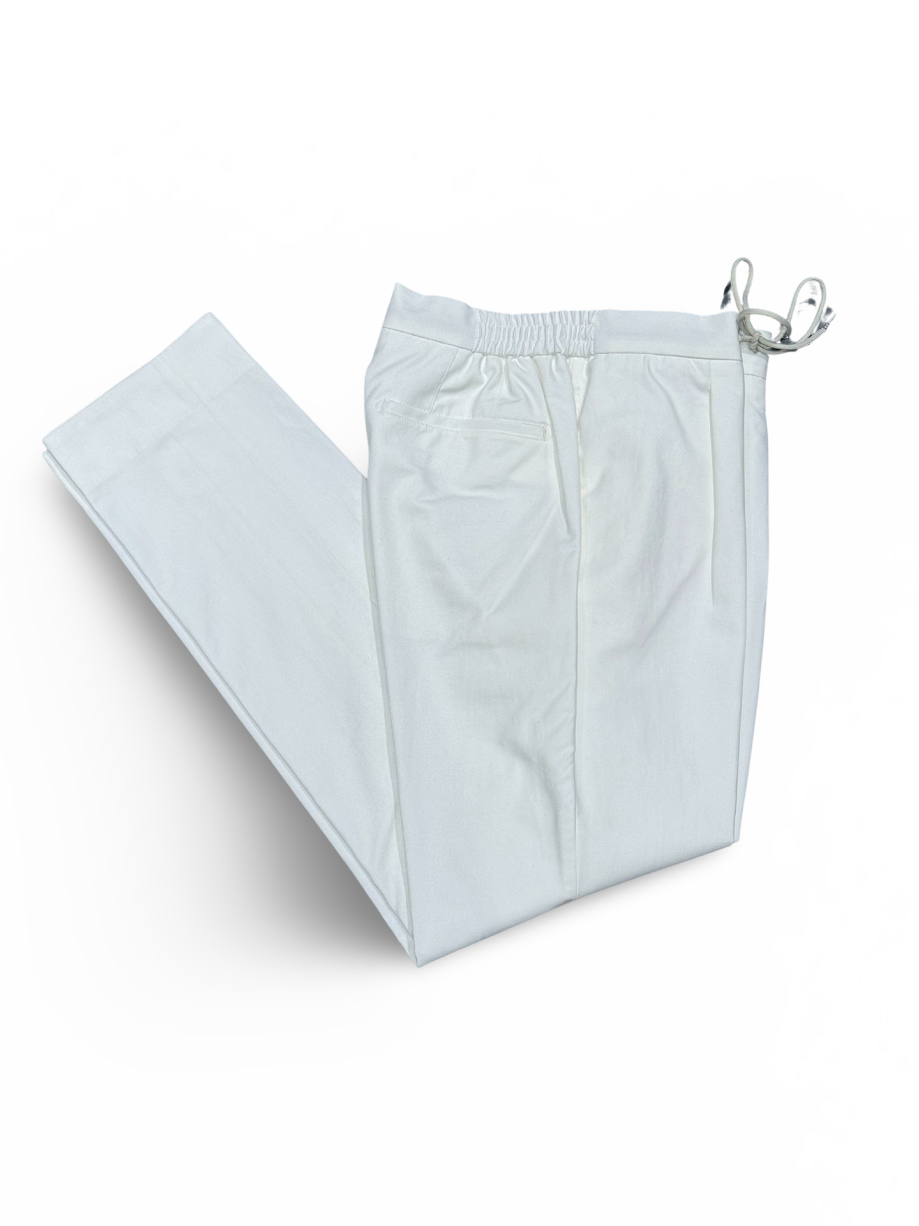 Lodge Pants - White Cotton Stretch