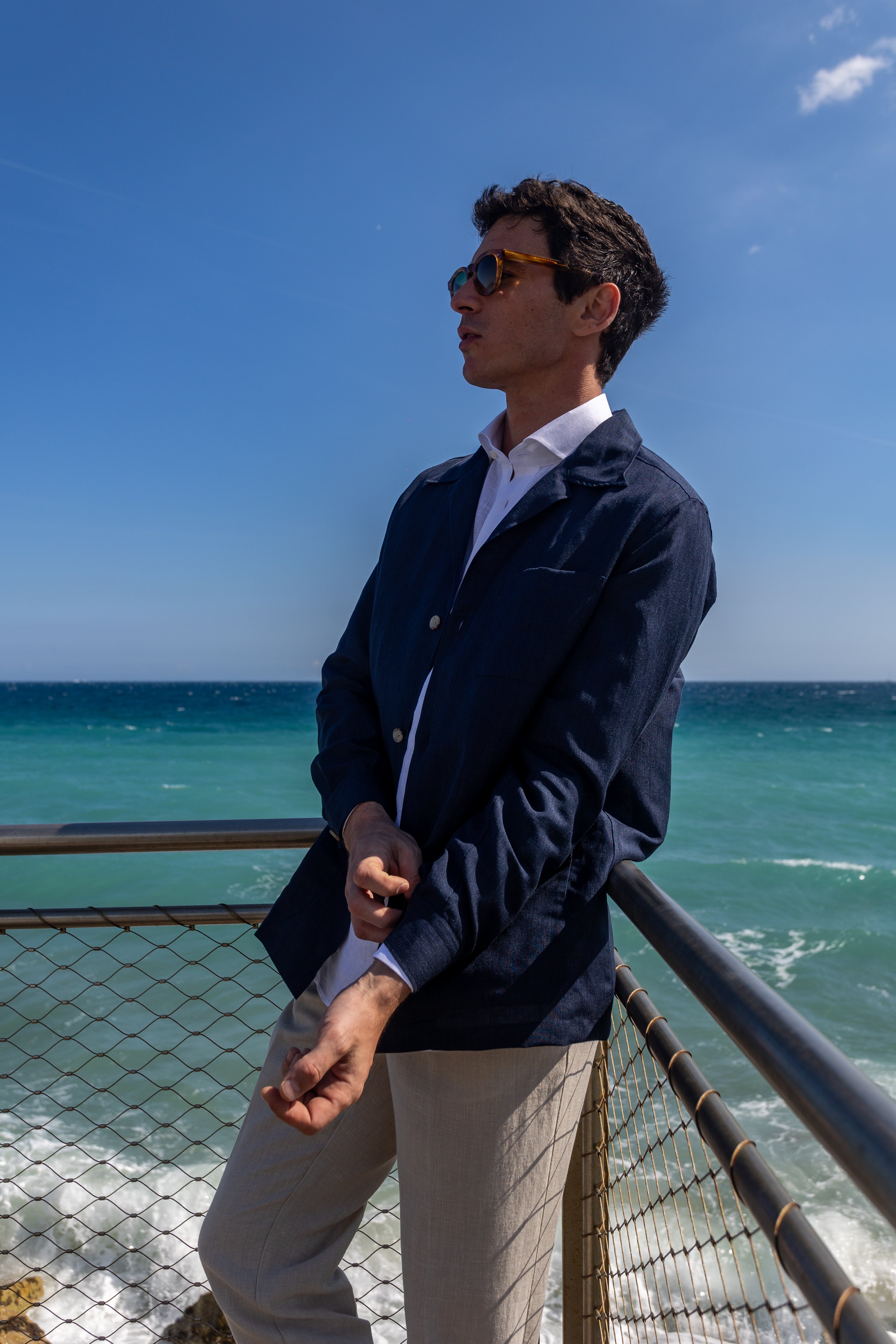 Linen Jacket - NAVY