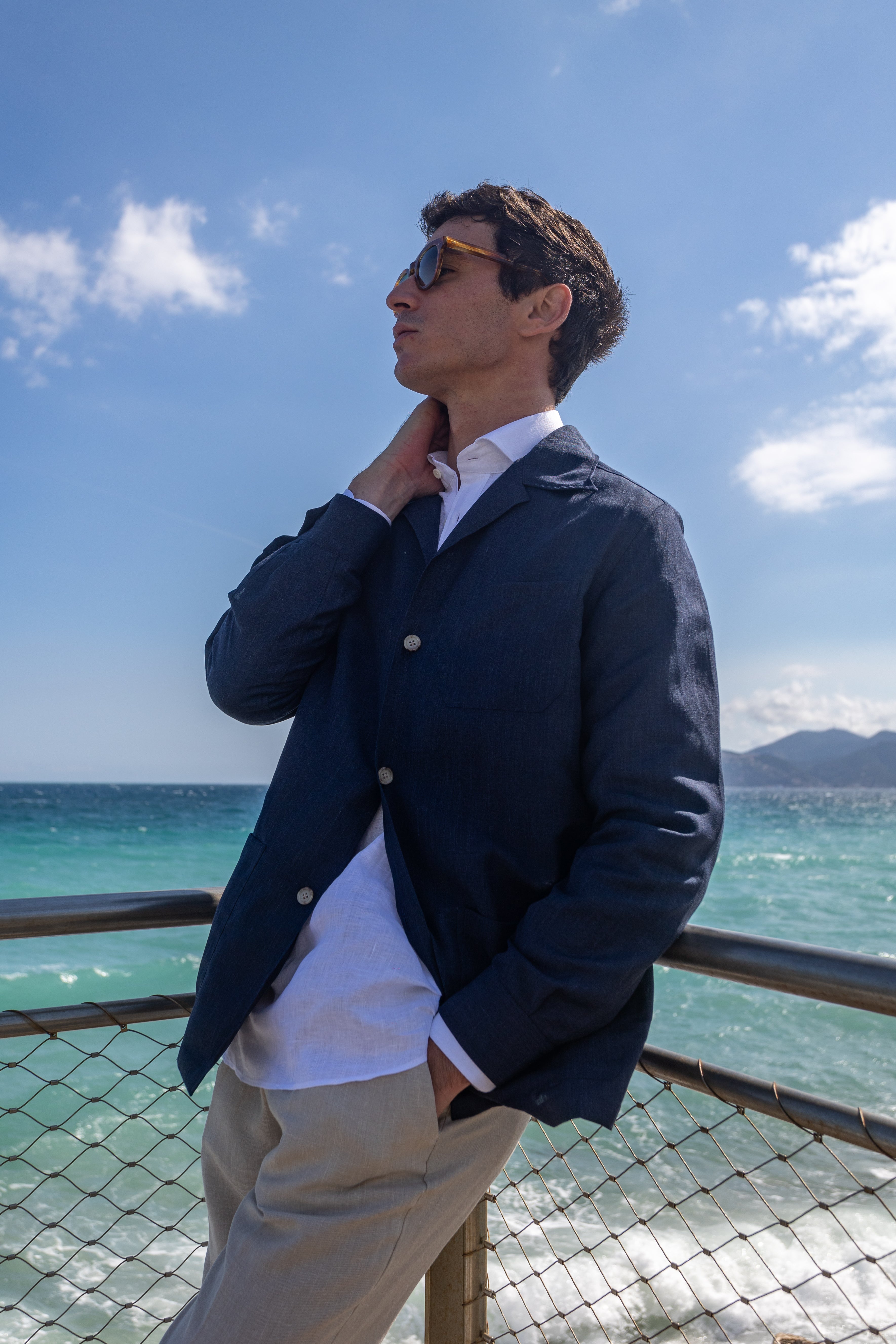 Linen Jacket - NAVY