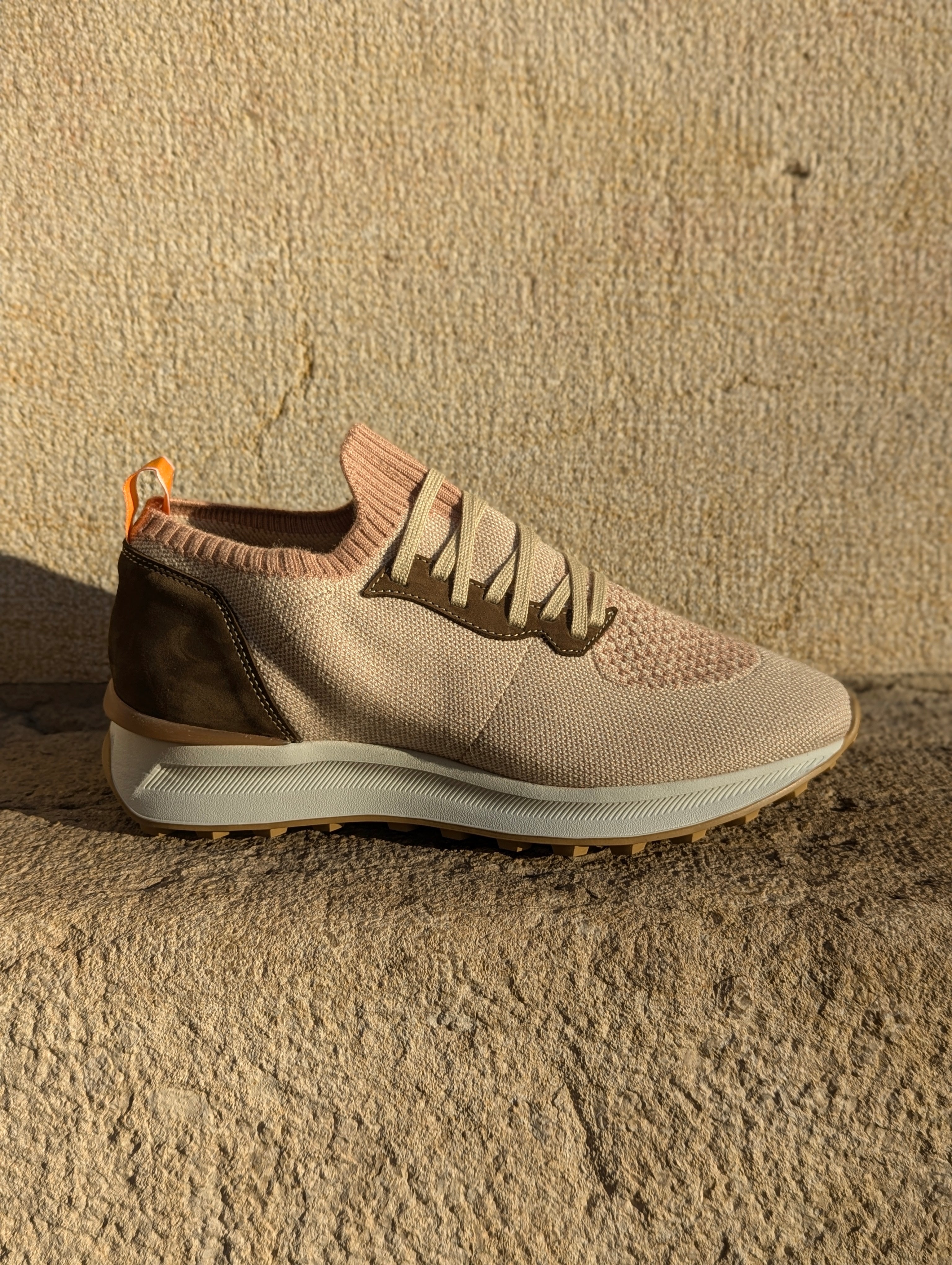 Knitted sneakers 001 - Beige tonal