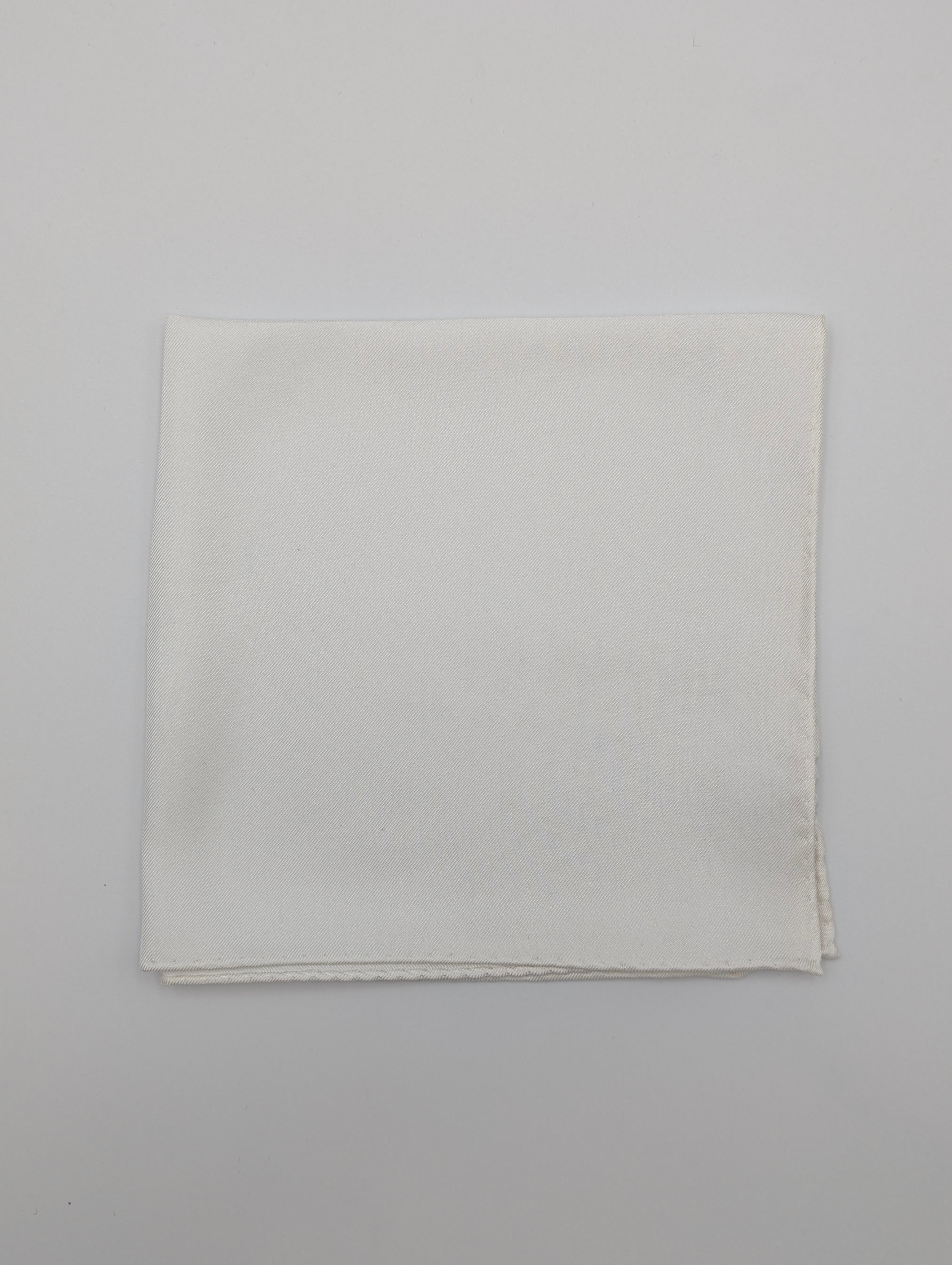 Pocket Square - White Silk
