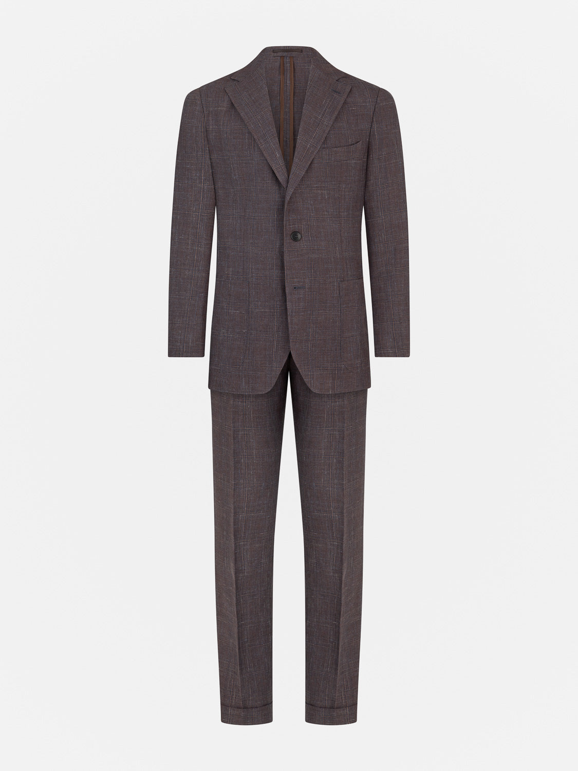 Linen Suit - Burgundy tiles