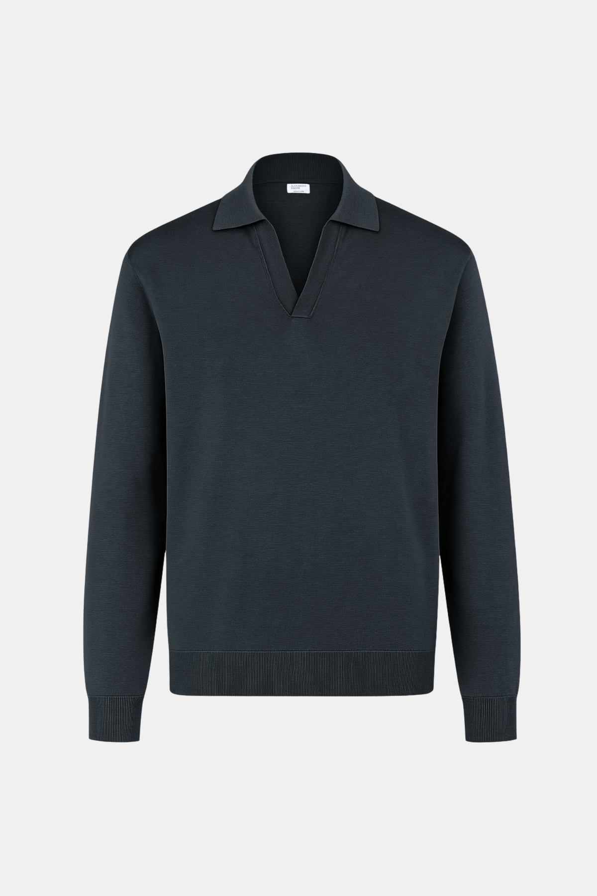 Granite blue longsleeves knitted polo