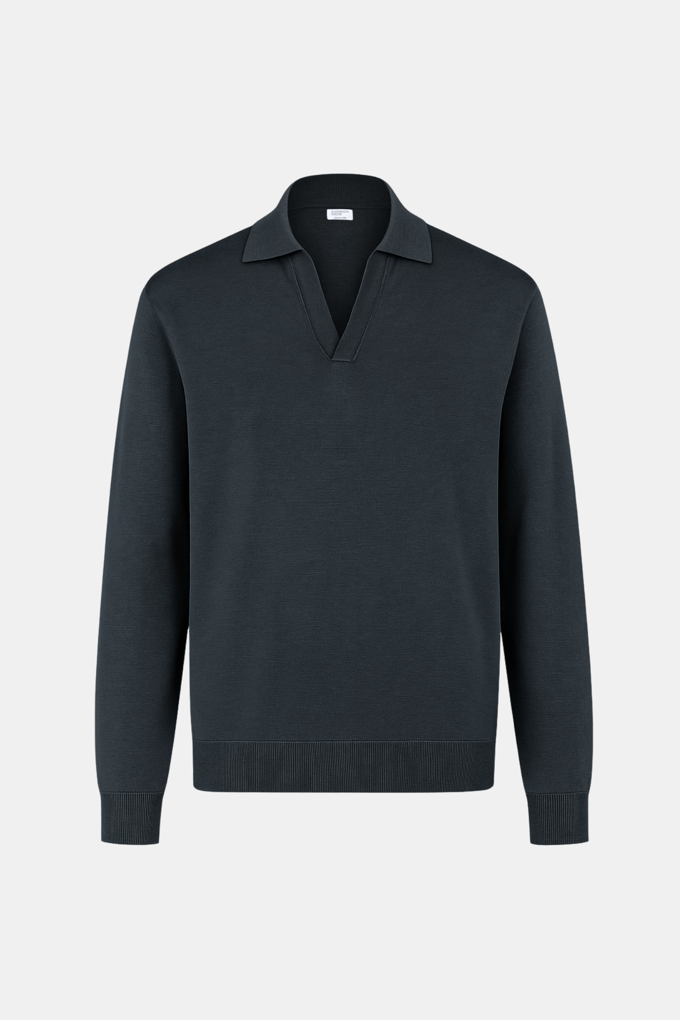 Granite blue longsleeves knitted polo