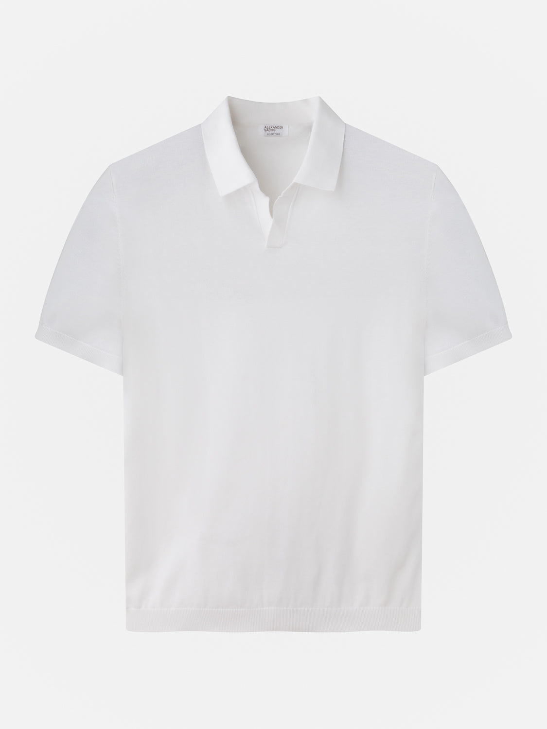 Buttonless Polo - White