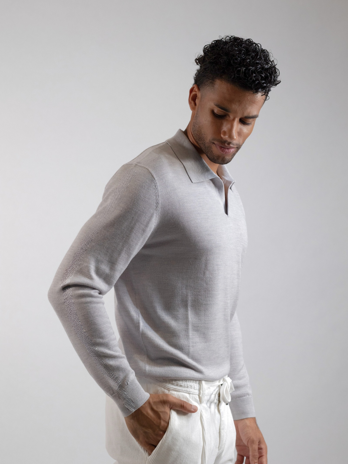 Flint longsleeves knitted polo